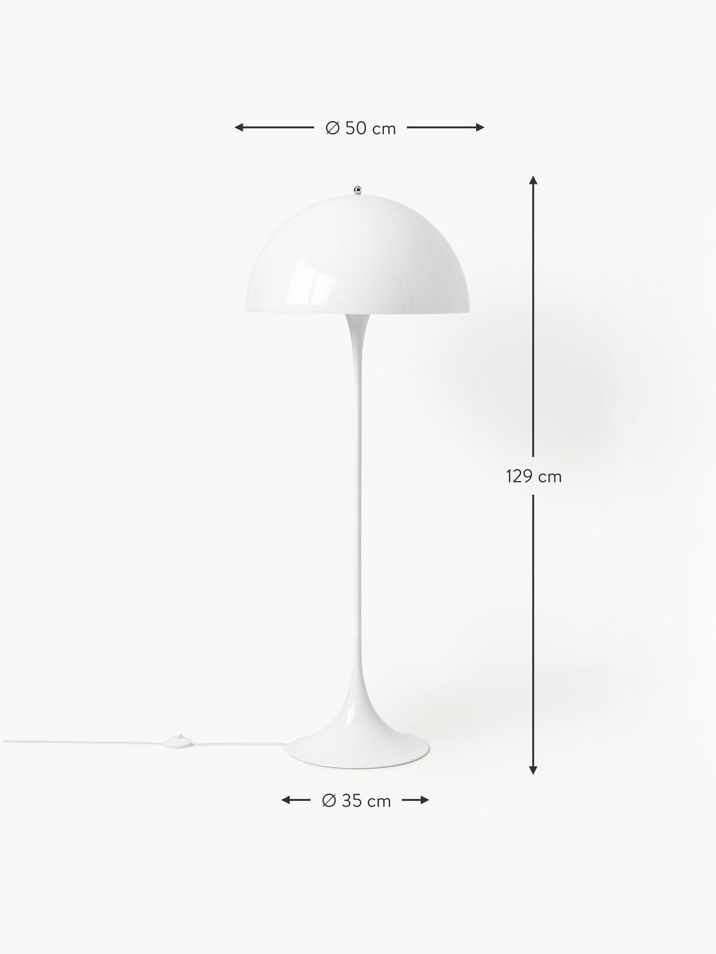 Panthella Small Floor Lamp, Design Verner Panton