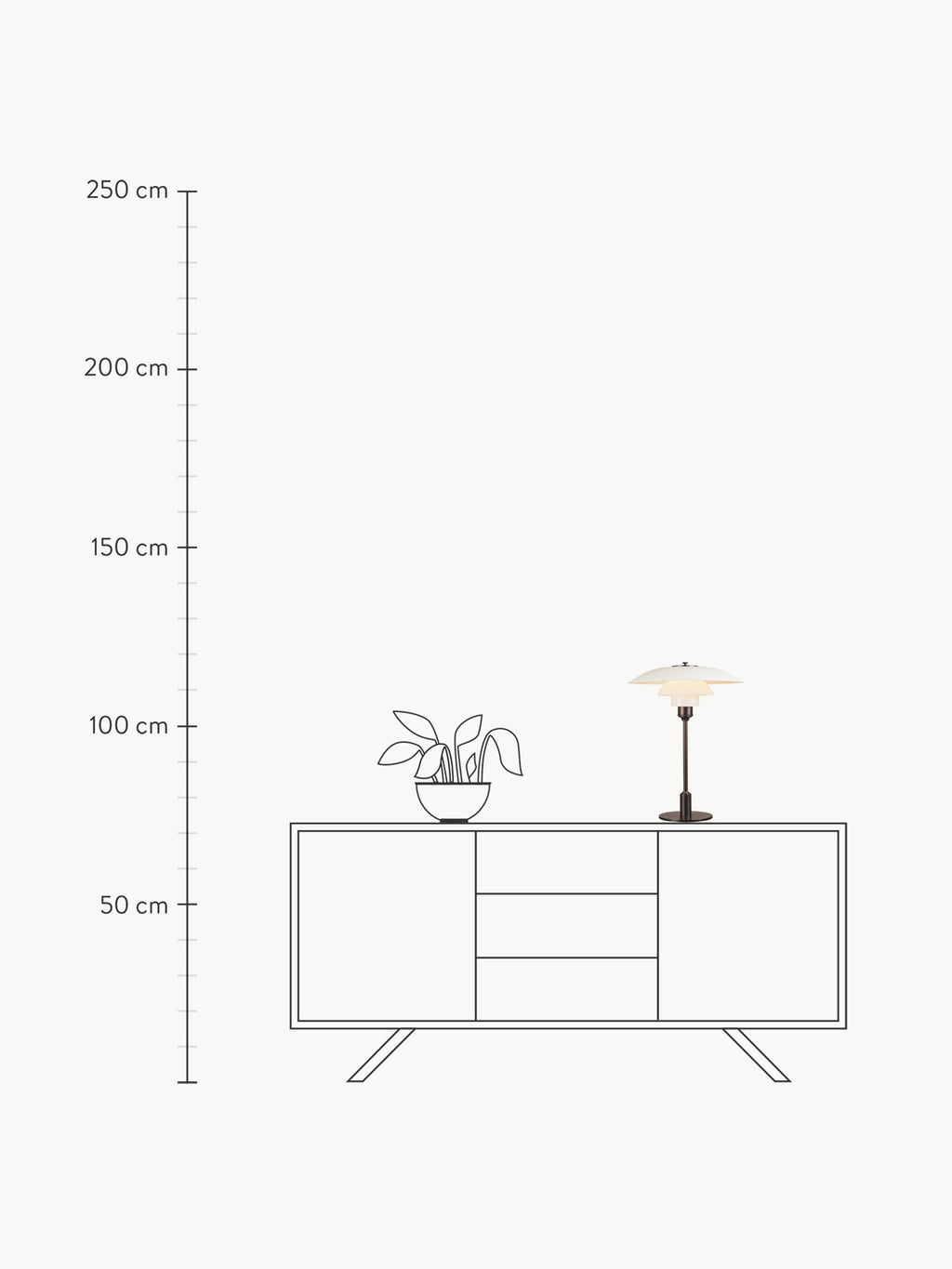 Large Mouth-Blown Table Lamp PH 3/3