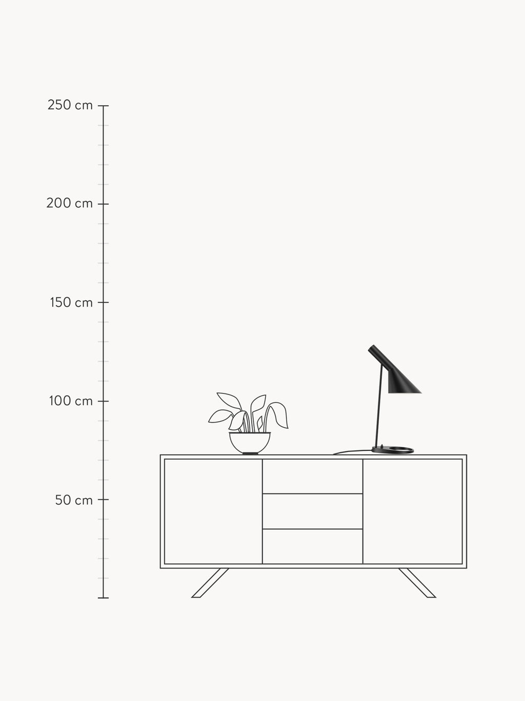 AJ Desk Lamp, Various Sizes