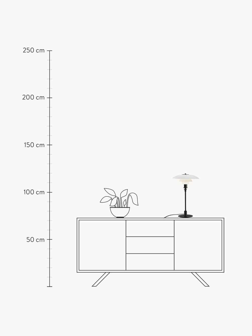 Large Mouth-Blown Table Lamp PH 3/2