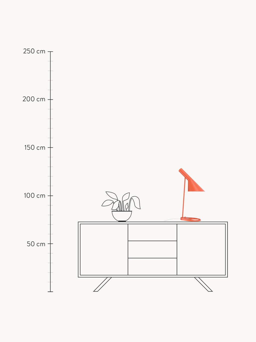 AJ Desk Lamp, various sizes