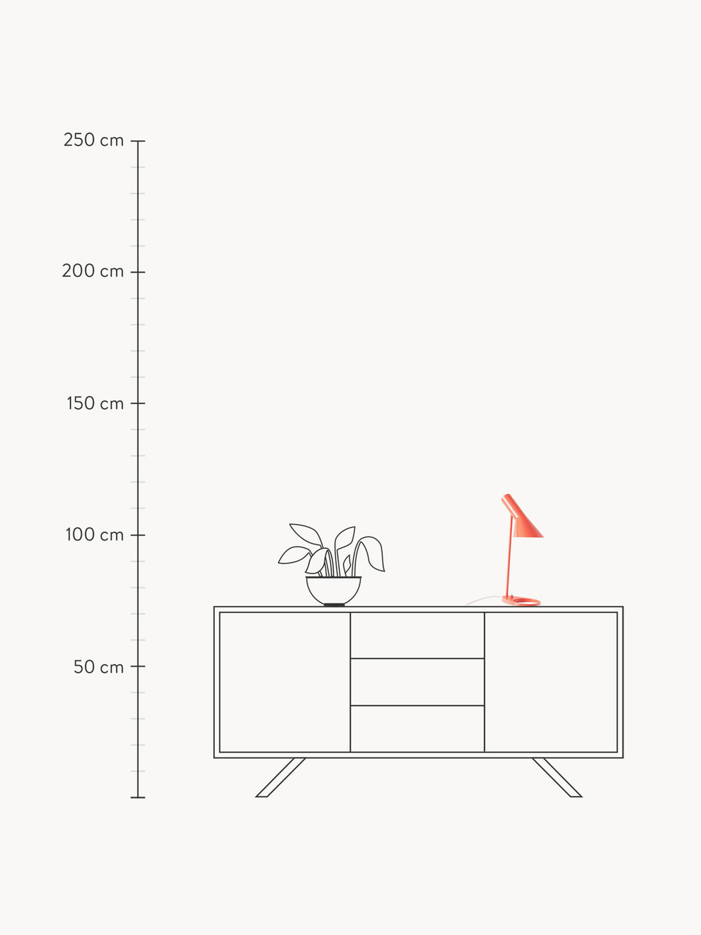 AJ Desk Lamp, various sizes