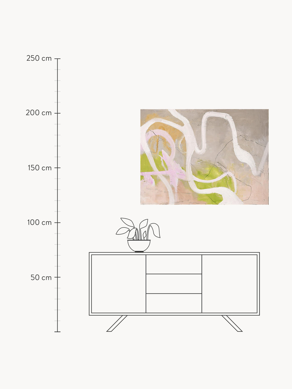 Line Hand-painted Canvas Picture Light