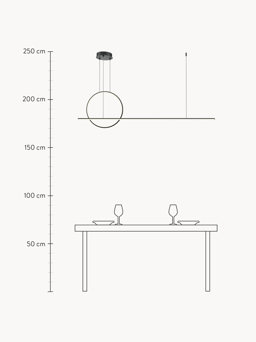 Halo LED Pendant Light with Colour Change