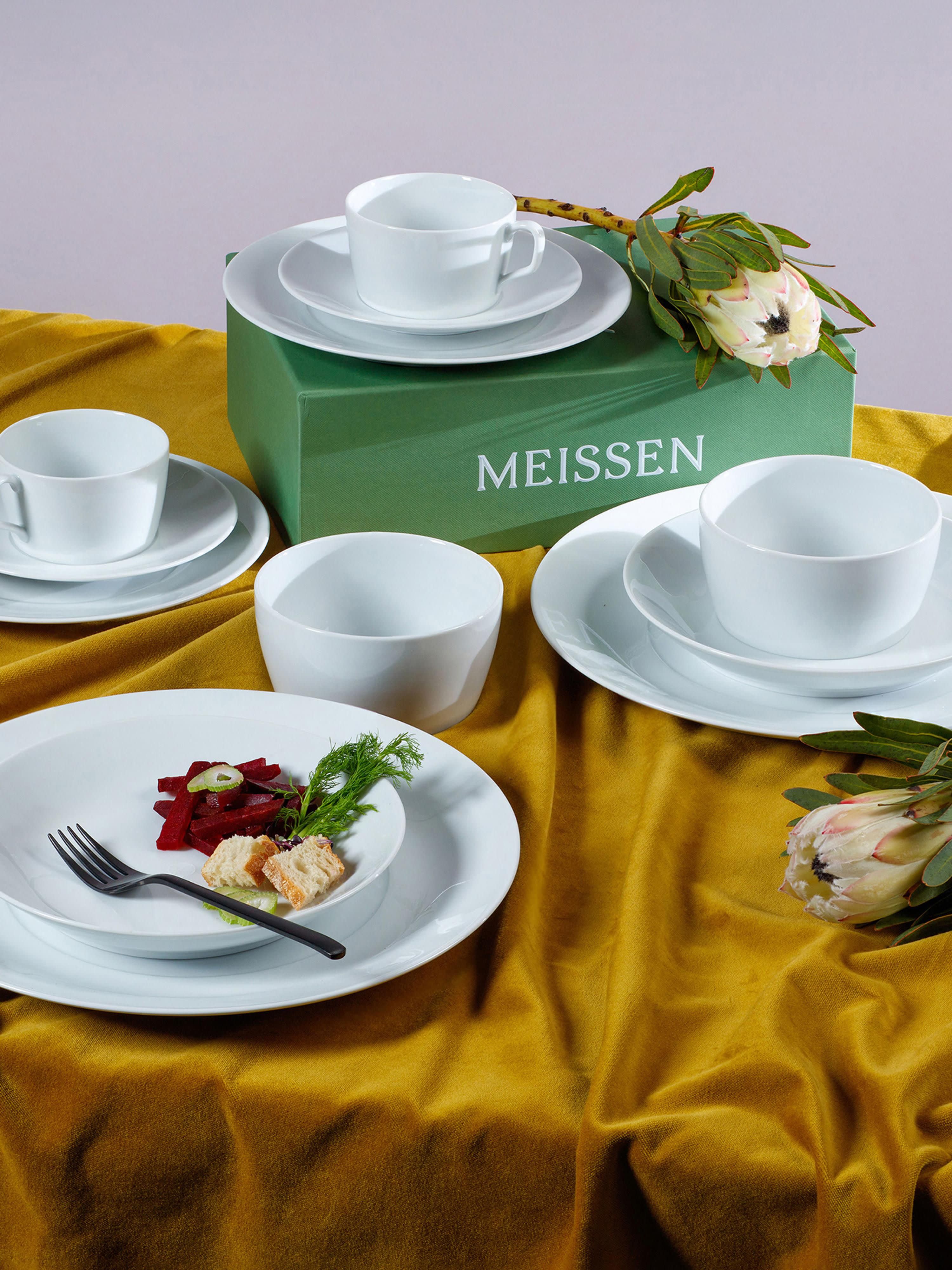 Cosmopolitan Handmade Porcelain Tableware Set, 2 People, Set of 14
