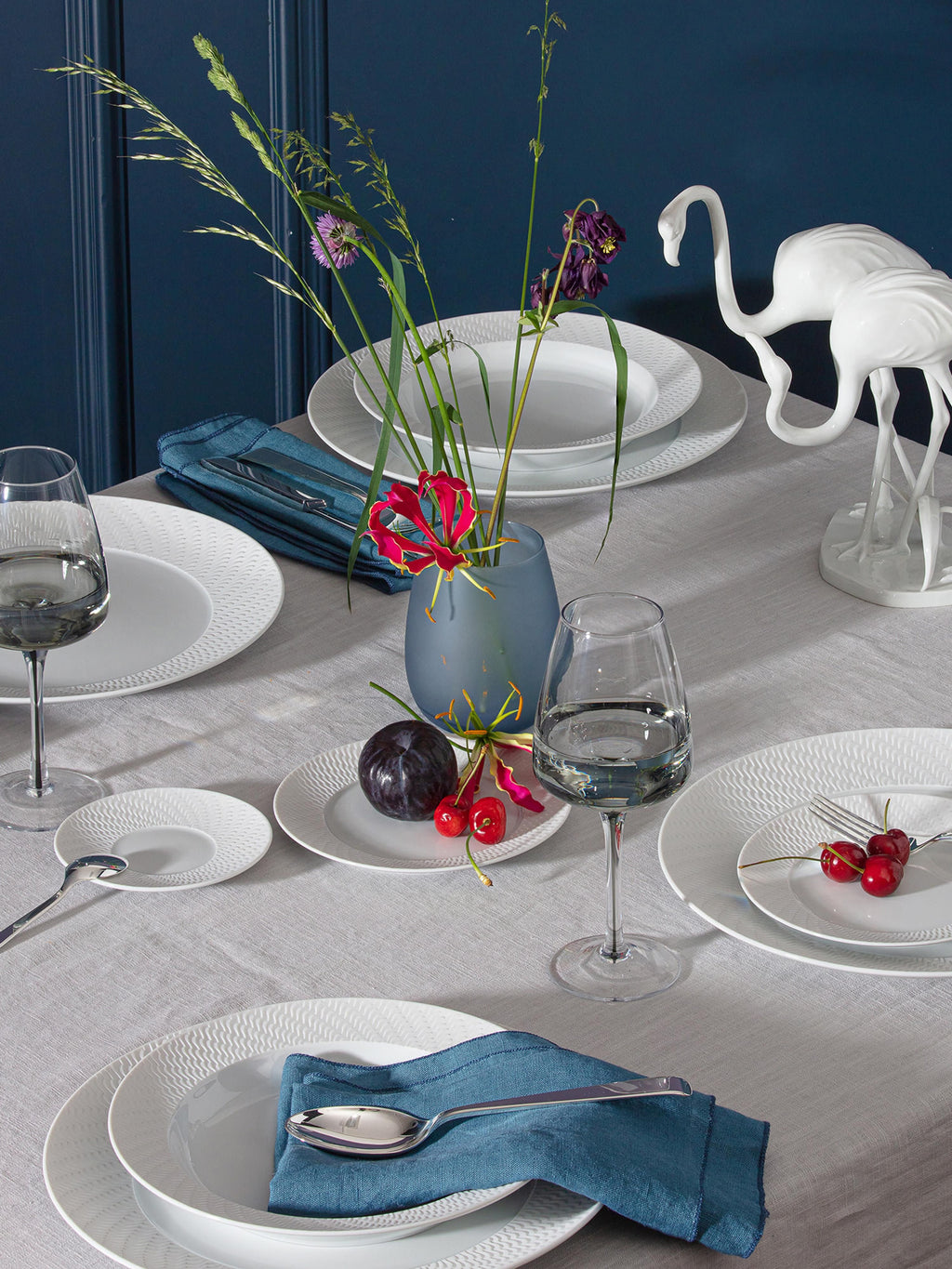 Handmade Porcelain Tableware Set No. 41, 2People, Set of 12