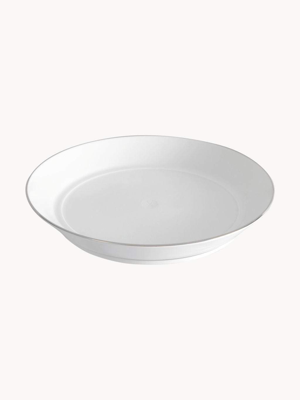 Vitruv Handmade Porcelain Pasta Plates with Platinum Rim, Set of 2