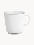 Gallery image 1 - Handmade Porcelain Vitruv Mugs with Platinum Rim, Set of 2