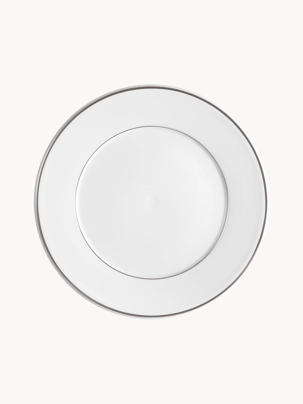 Gallery image 1 - Handmade Porcelain Dinner Plates Vitruv with Platinum Rim, Set of 2