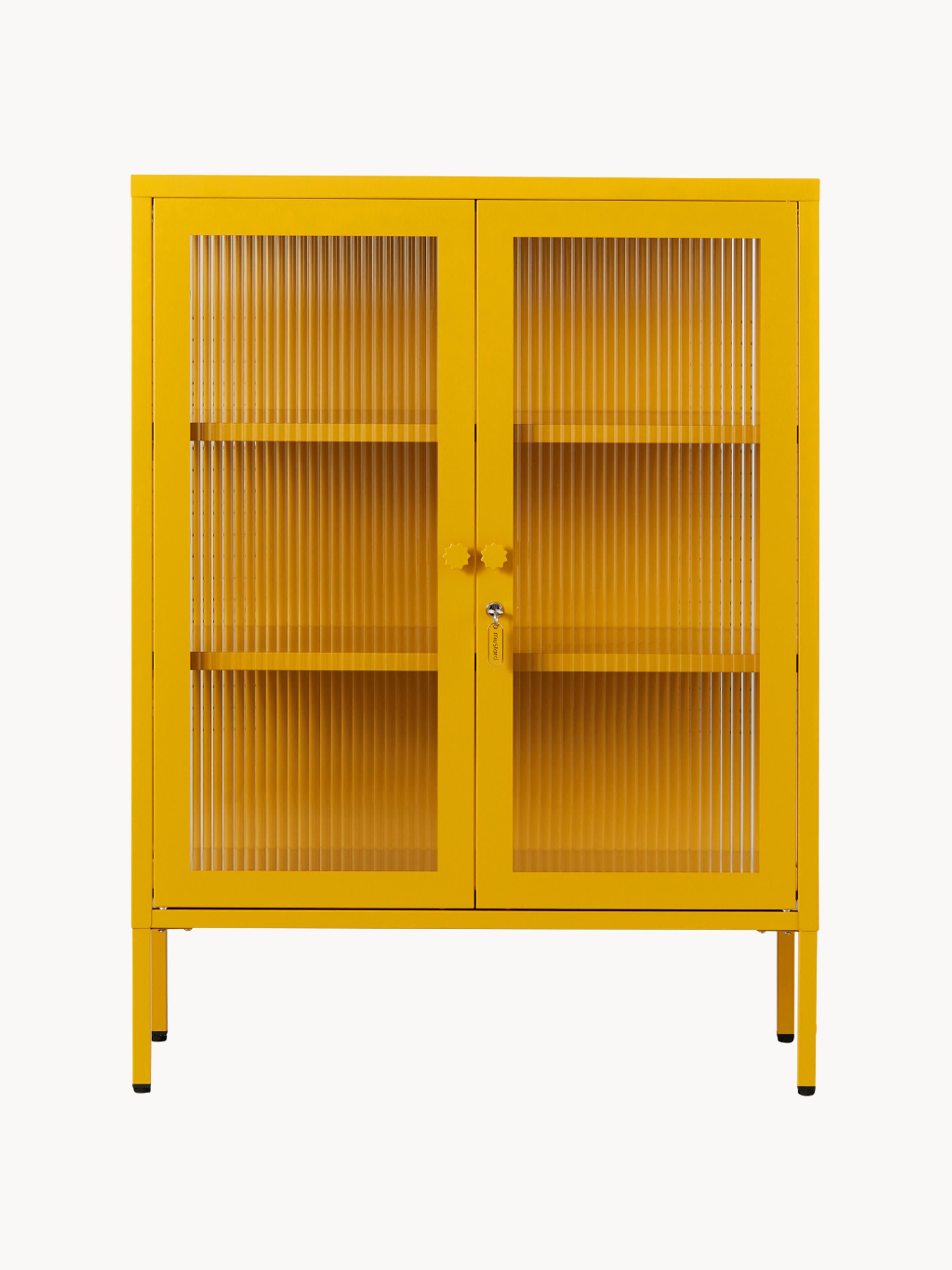 Mixer Metal Display Cabinet The with Ribbed Glass