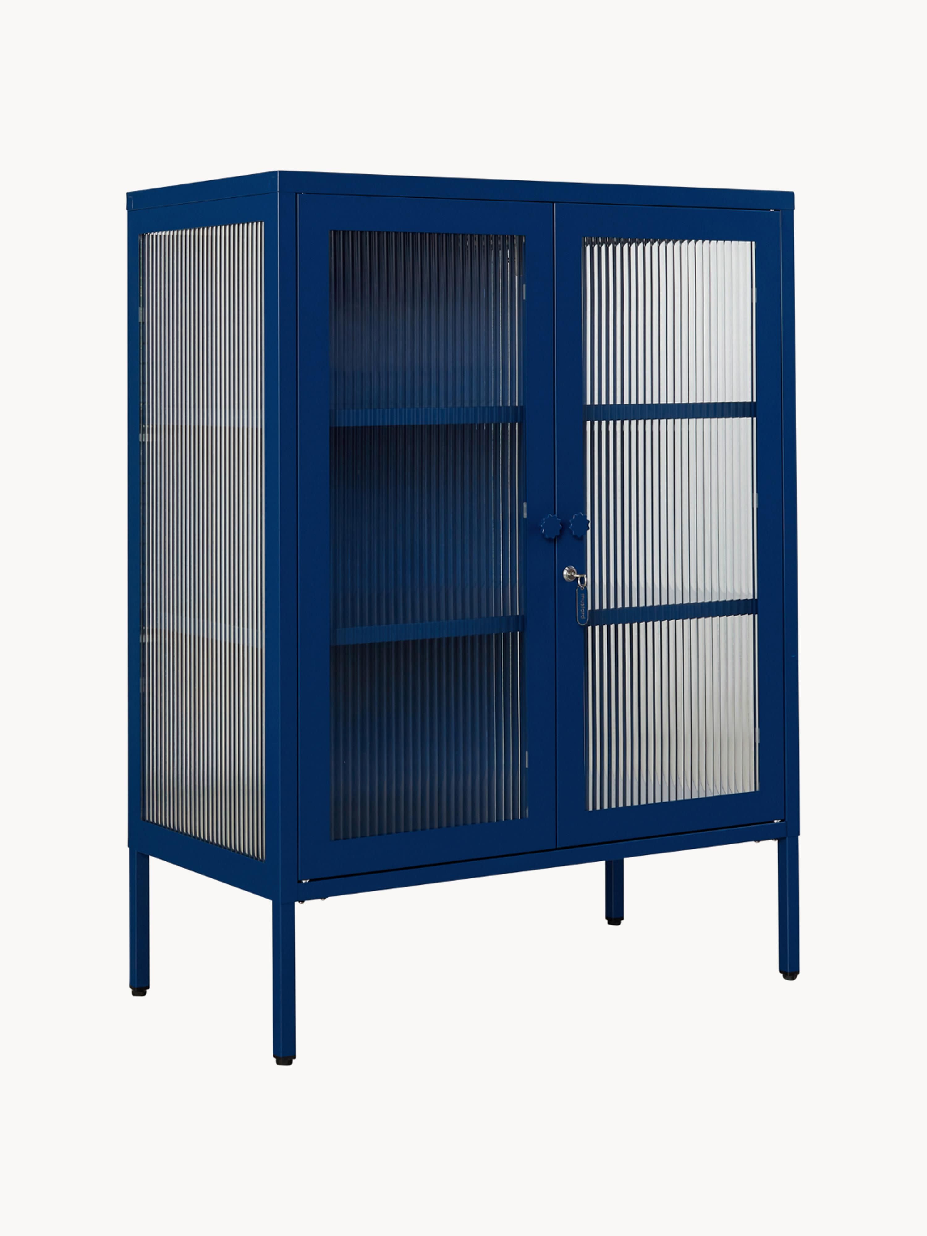 Gallery image 1 - Metal Display Cabinet The Mixer with Ribbed Glass