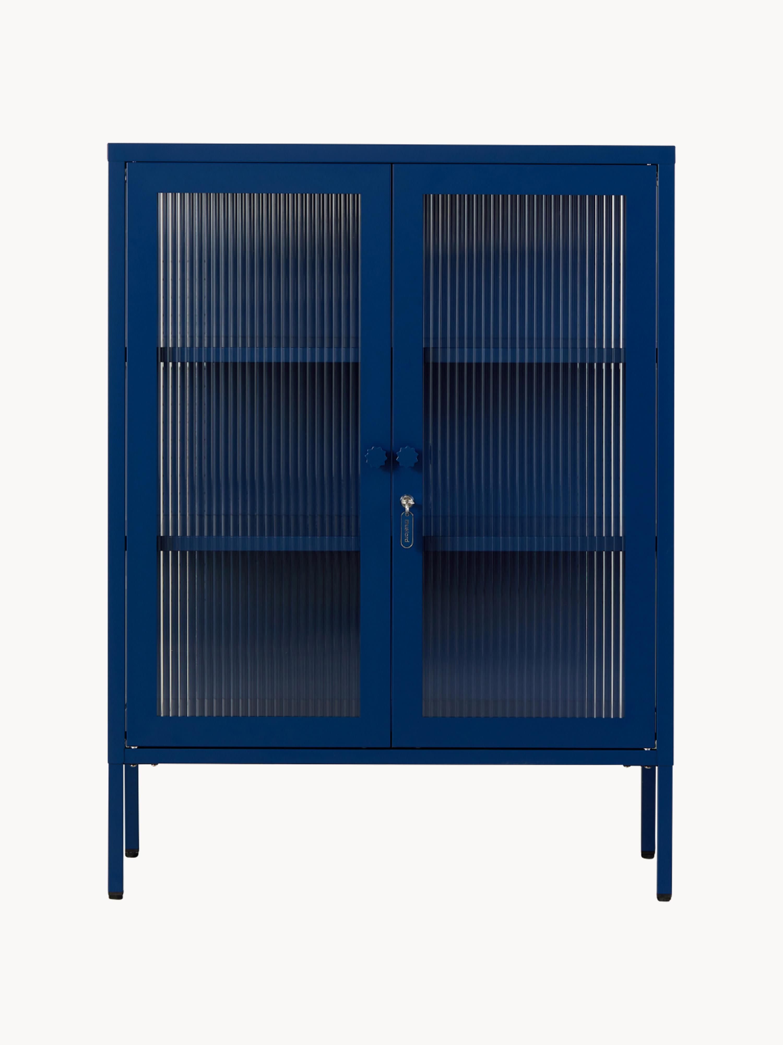 Mixer Metal Display Cabinet The with Ribbed Glass