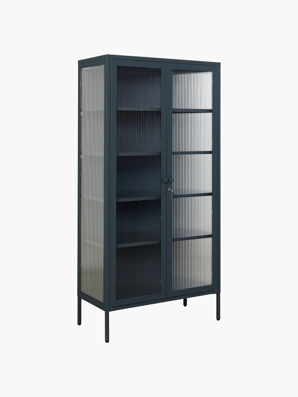 Gallery image 1 - Metal Display Cabinet The Collector with Ribbed Glass