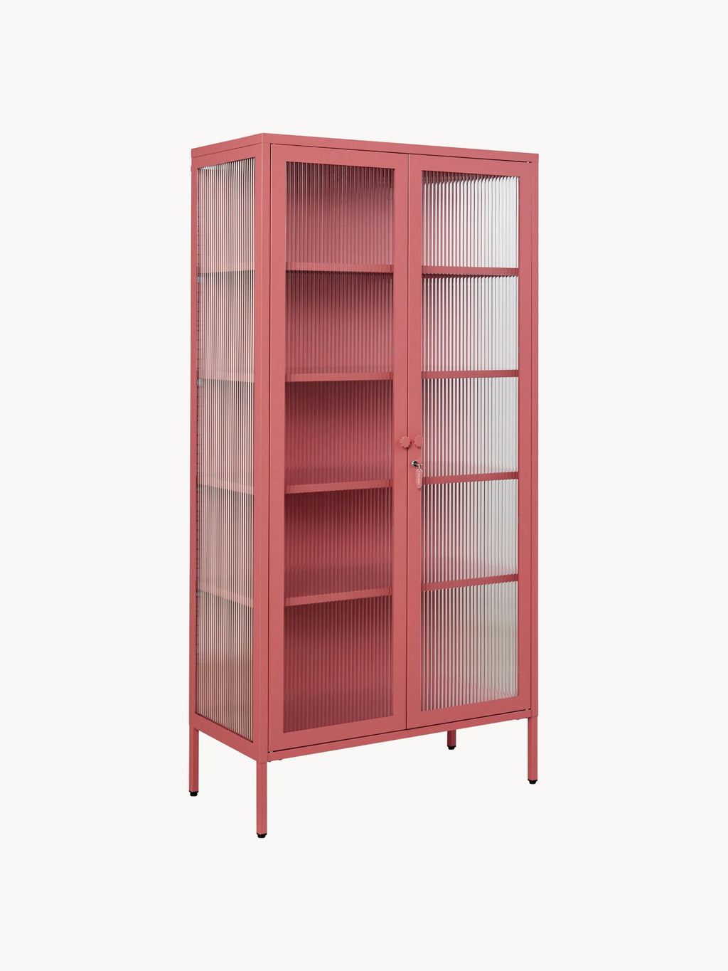 Gallery image 1 - Metal Display Cabinet The Collector with Ribbed Glass