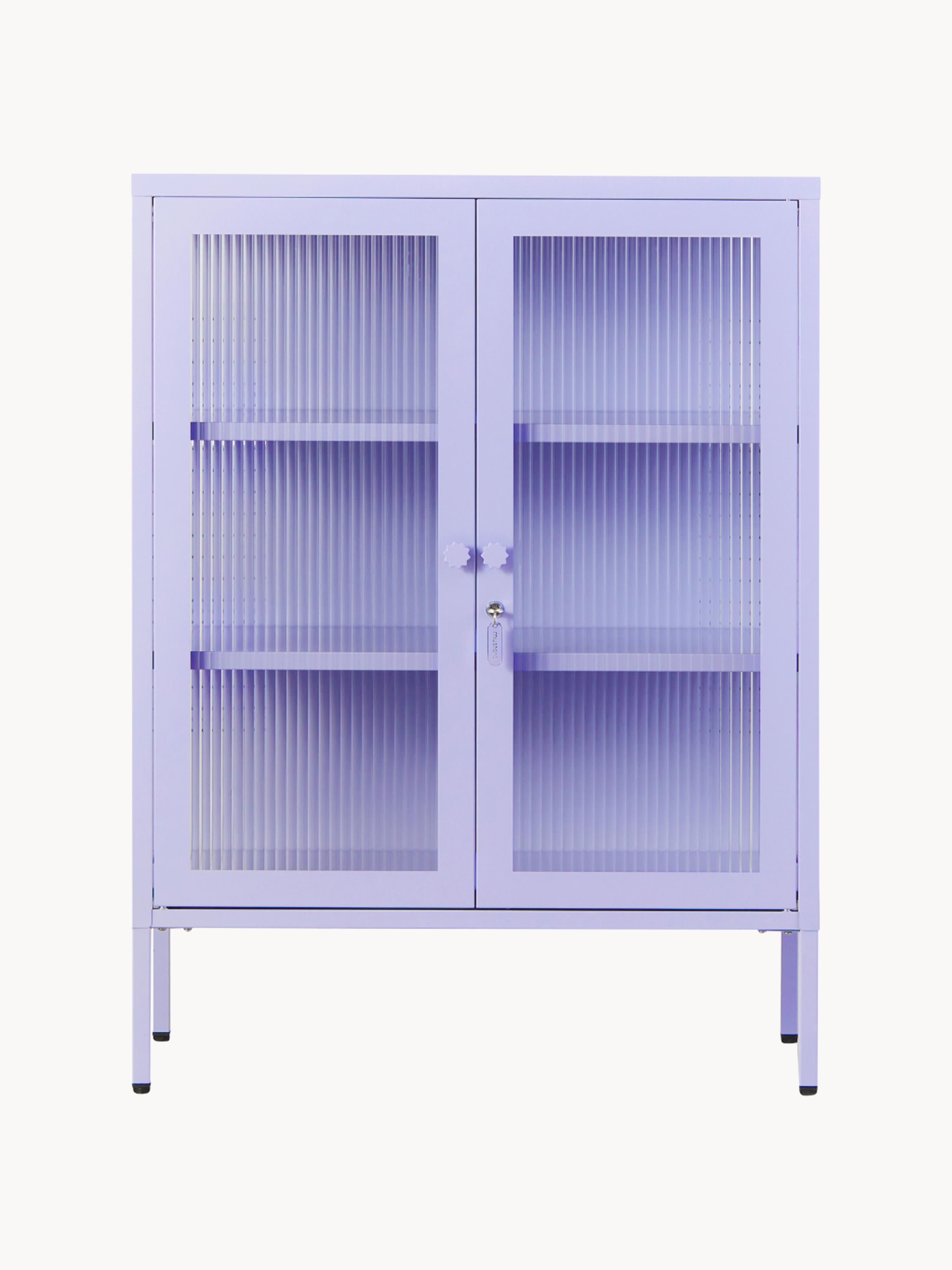 Mixer Metal Display Cabinet The with Ribbed Glass