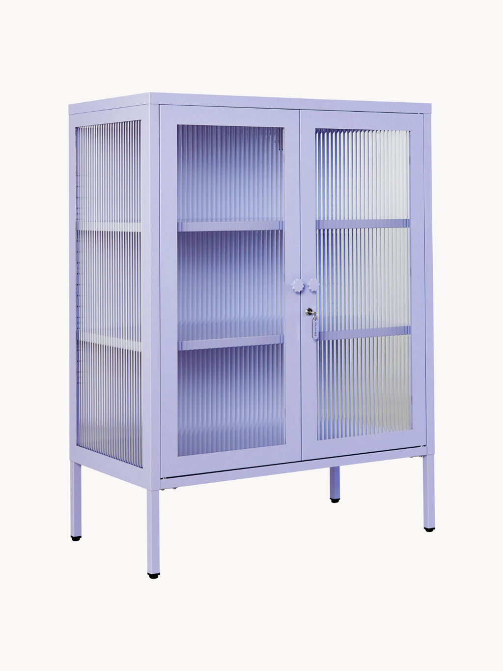 Gallery image 1 - Metal Display Cabinet The Mixer with Ribbed Glass