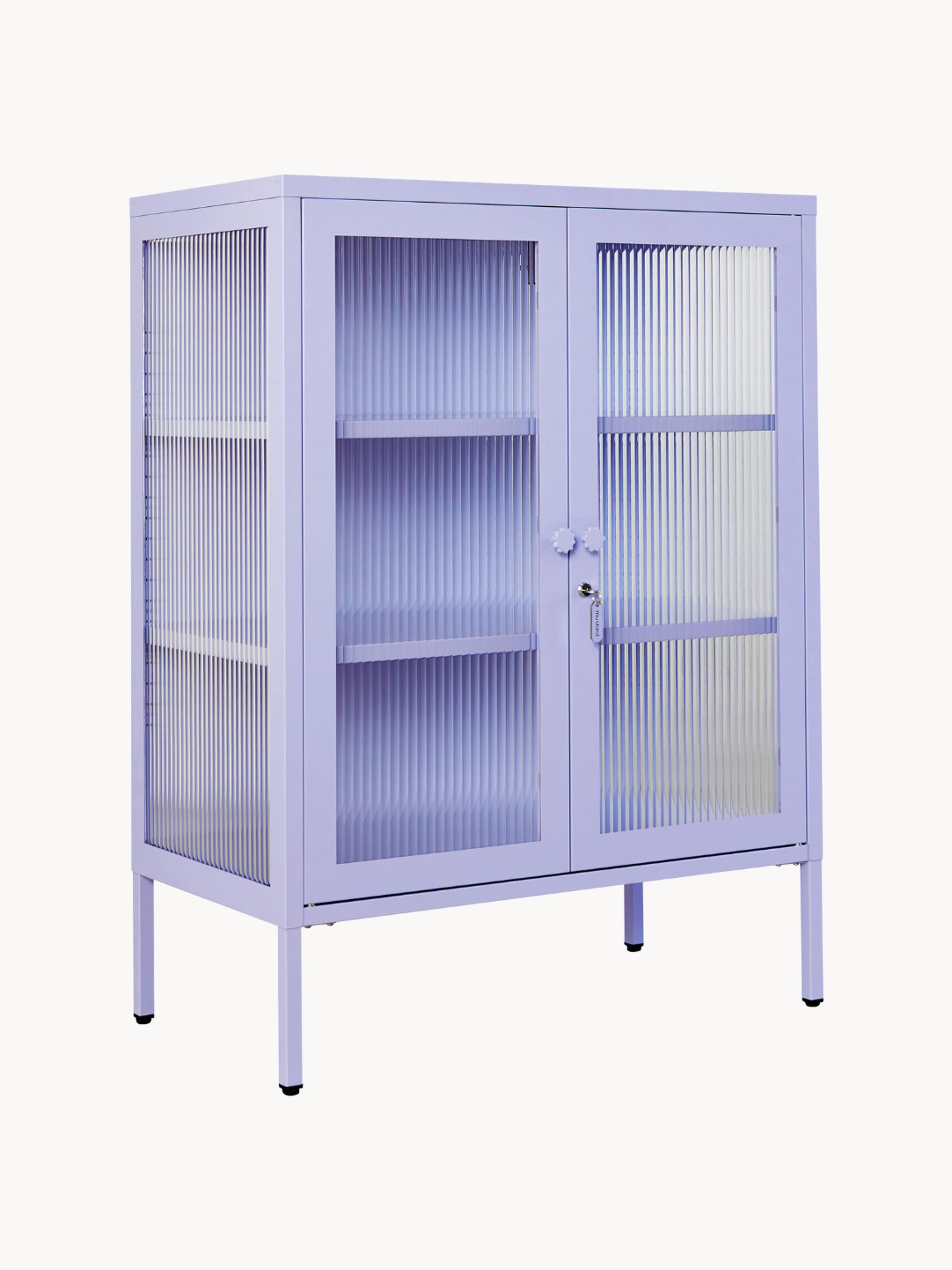 Gallery image 1 - Metal Display Cabinet The Mixer with Ribbed Glass
