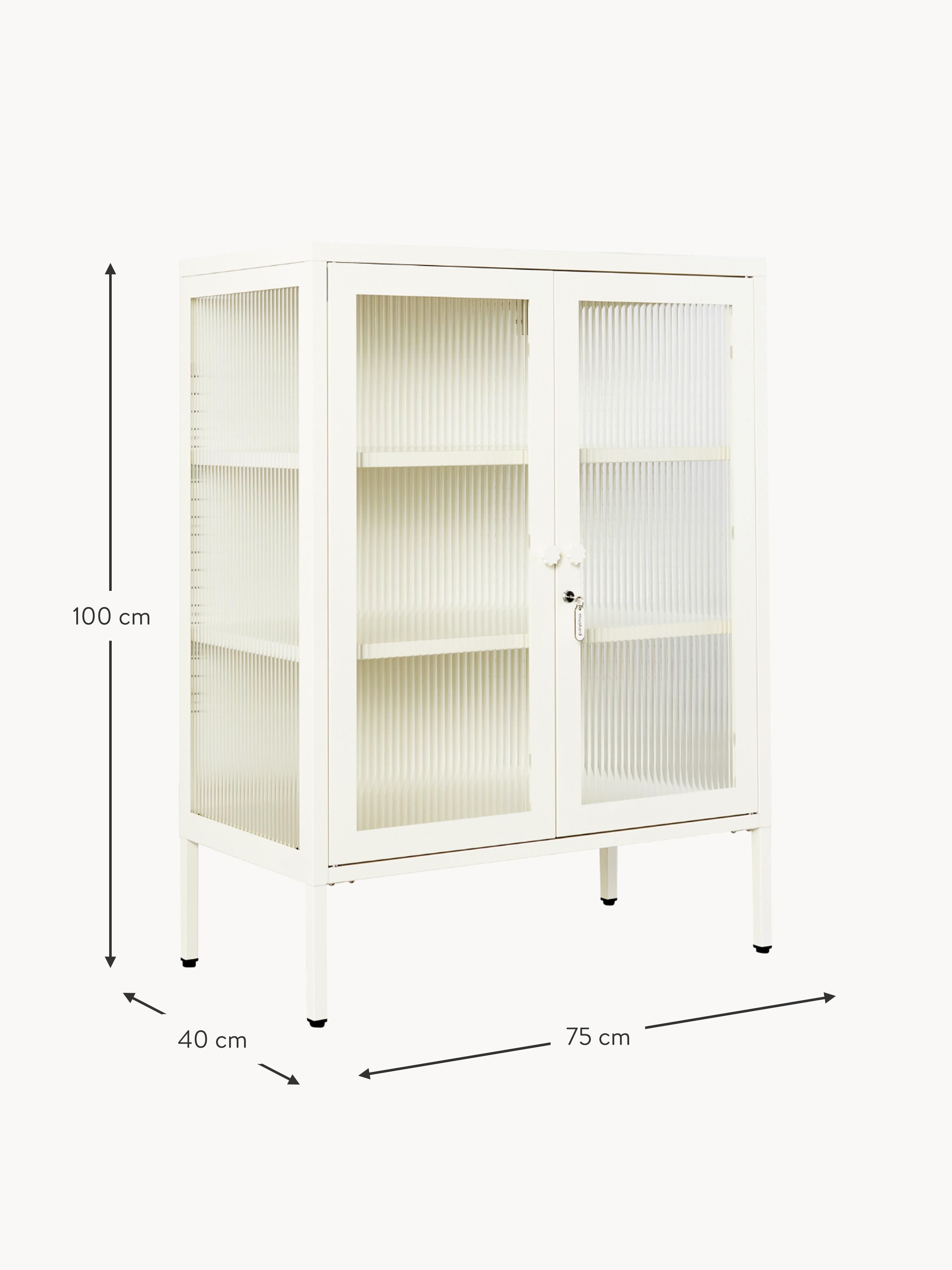 Mixer Metal Display Cabinet The with Ribbed Glass