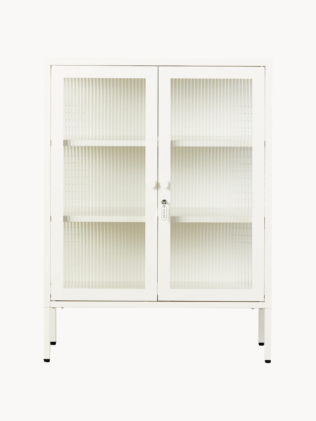 Mixer Metal Display Cabinet The with Ribbed Glass