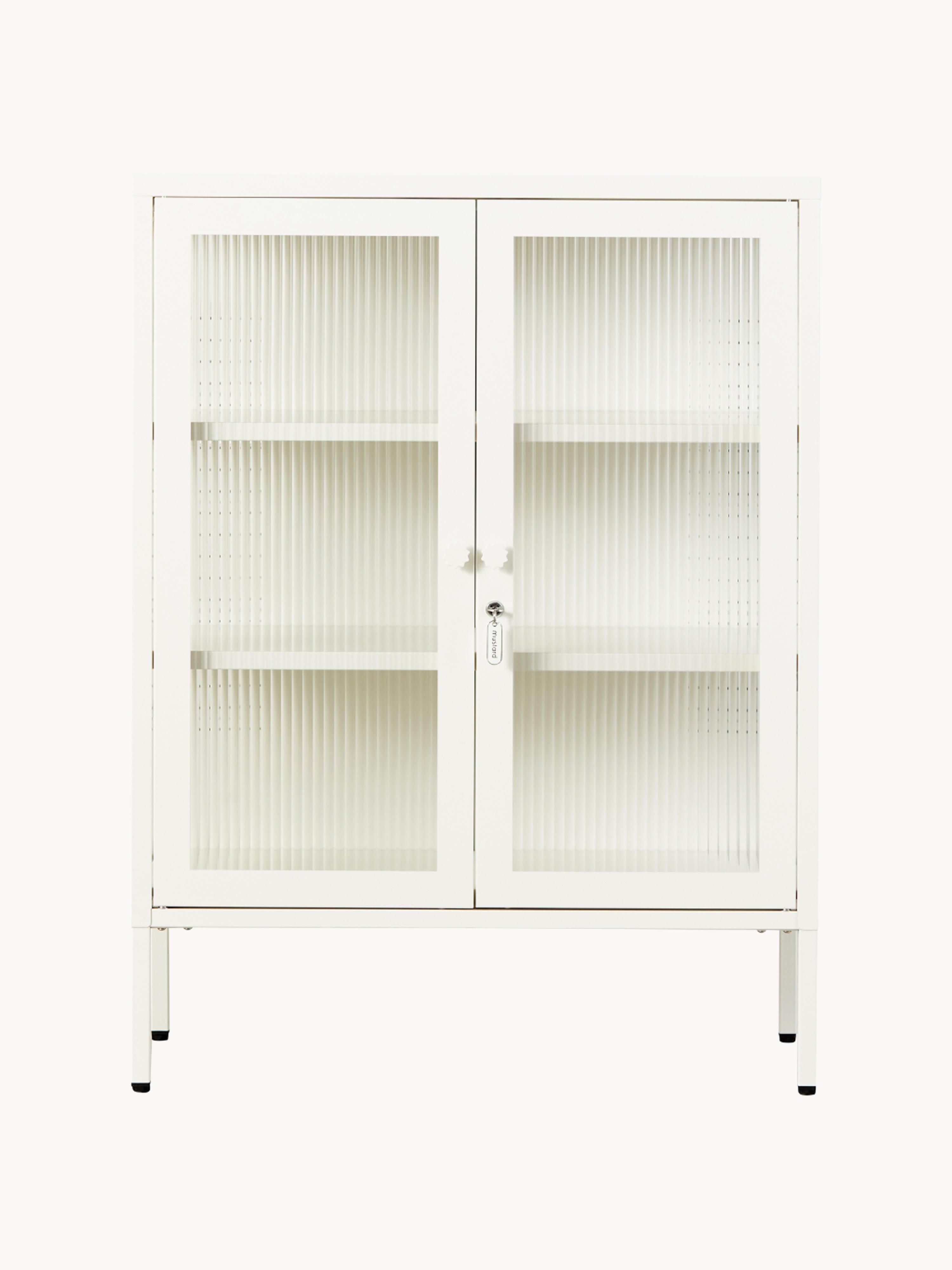 Mixer Metal Display Cabinet The with Ribbed Glass
