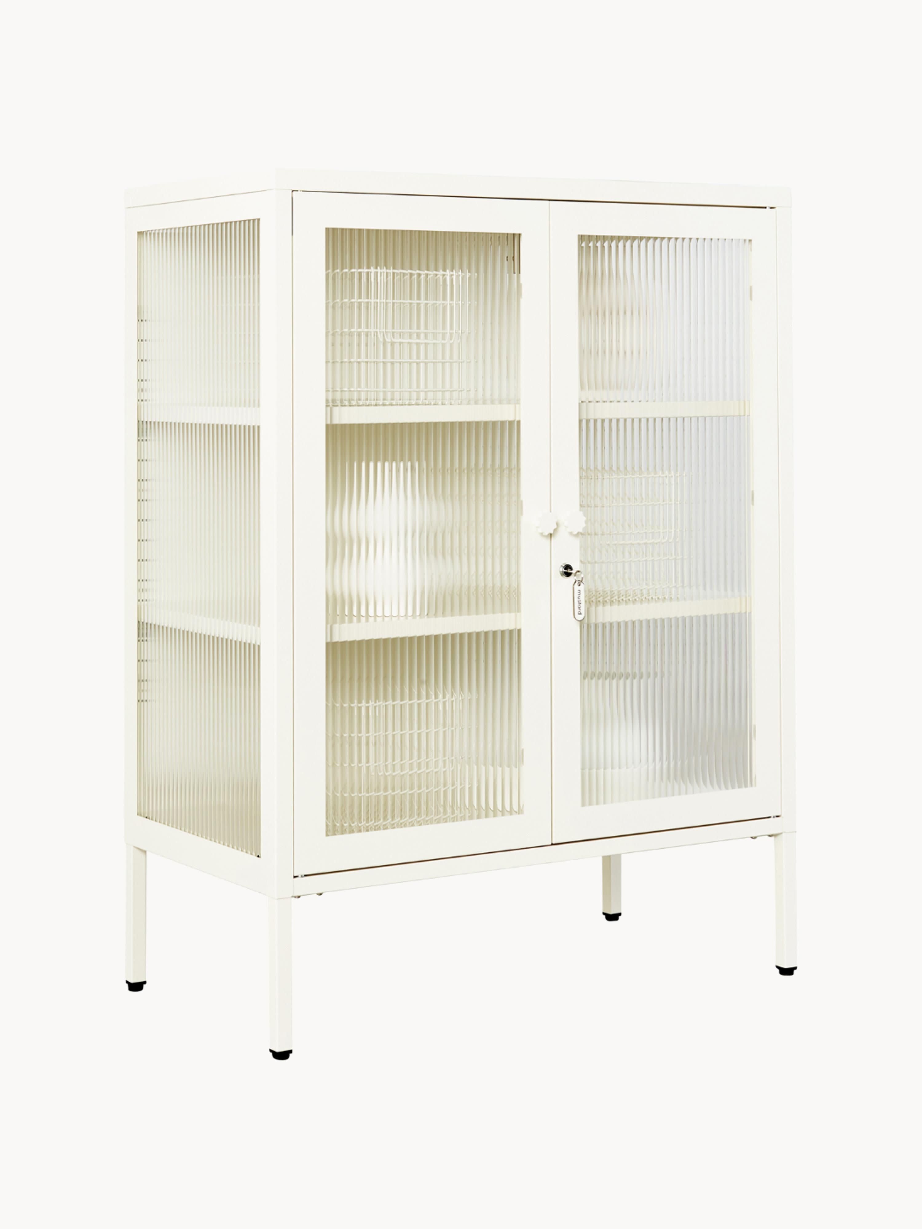 Mixer Metal Display Cabinet The with Ribbed Glass