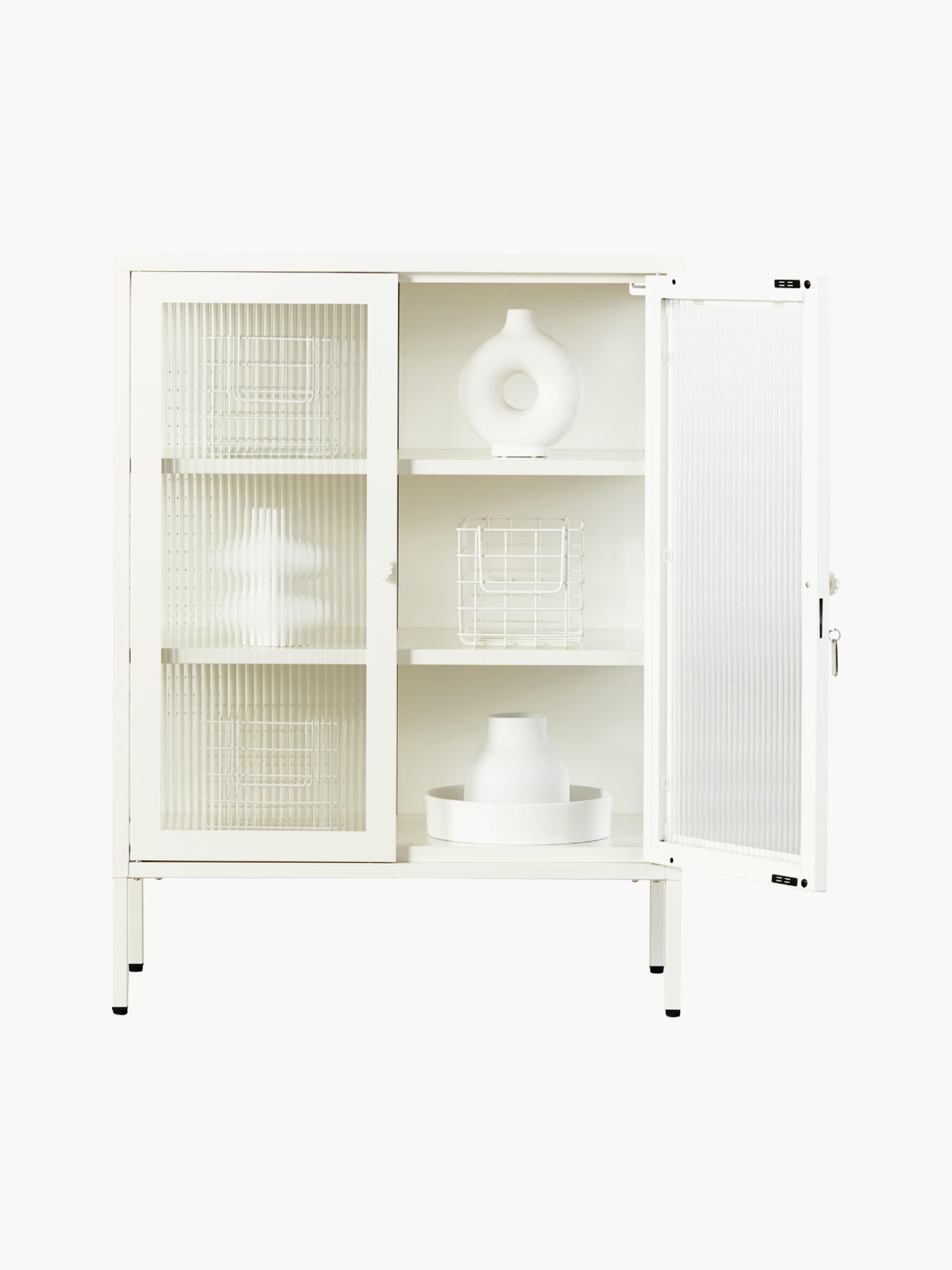 Mixer Metal Display Cabinet The with Ribbed Glass
