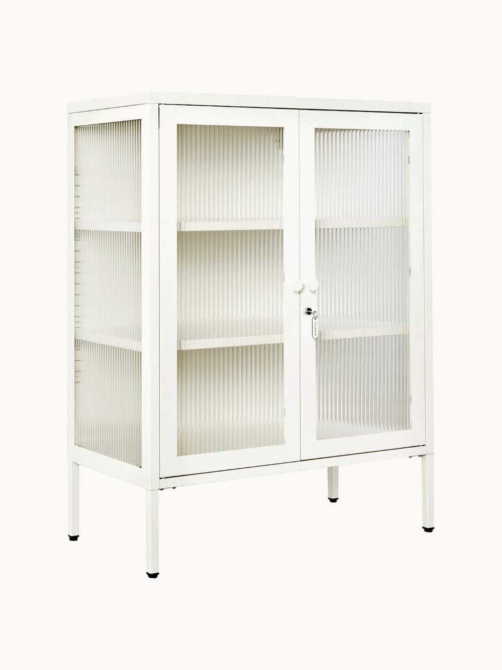 Gallery image 1 - Metal Display Cabinet The Mixer with Ribbed Glass