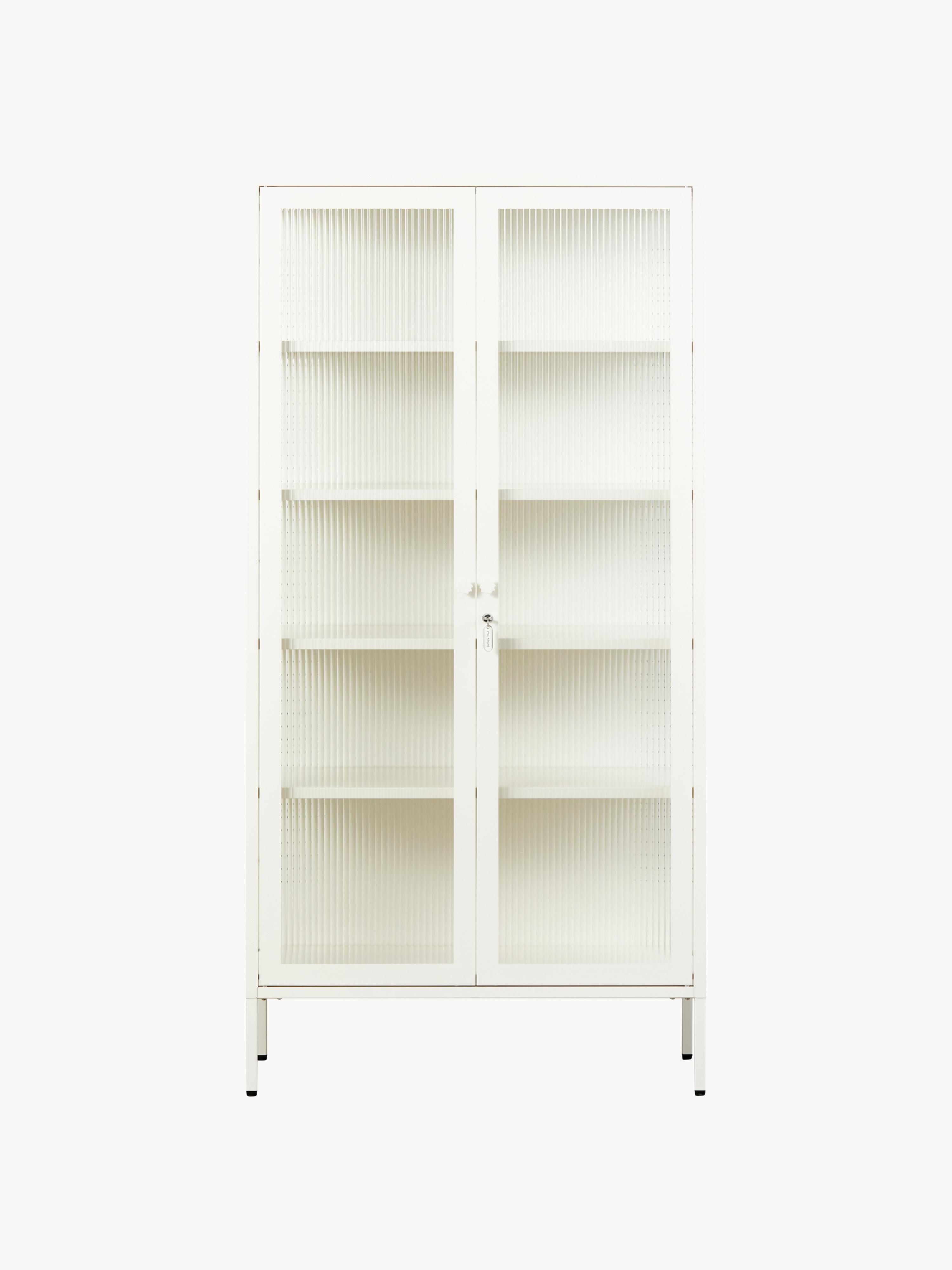 Collector Metal Display Cabinet The with Ribbed Glass