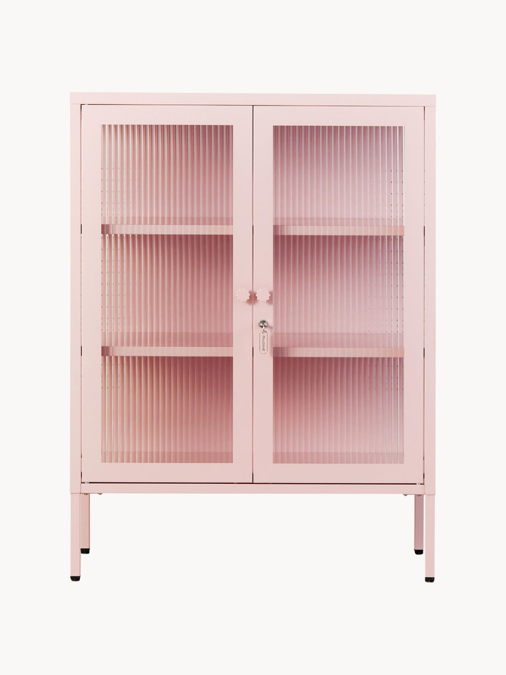 Mixer Metal Display Cabinet The with Ribbed Glass
