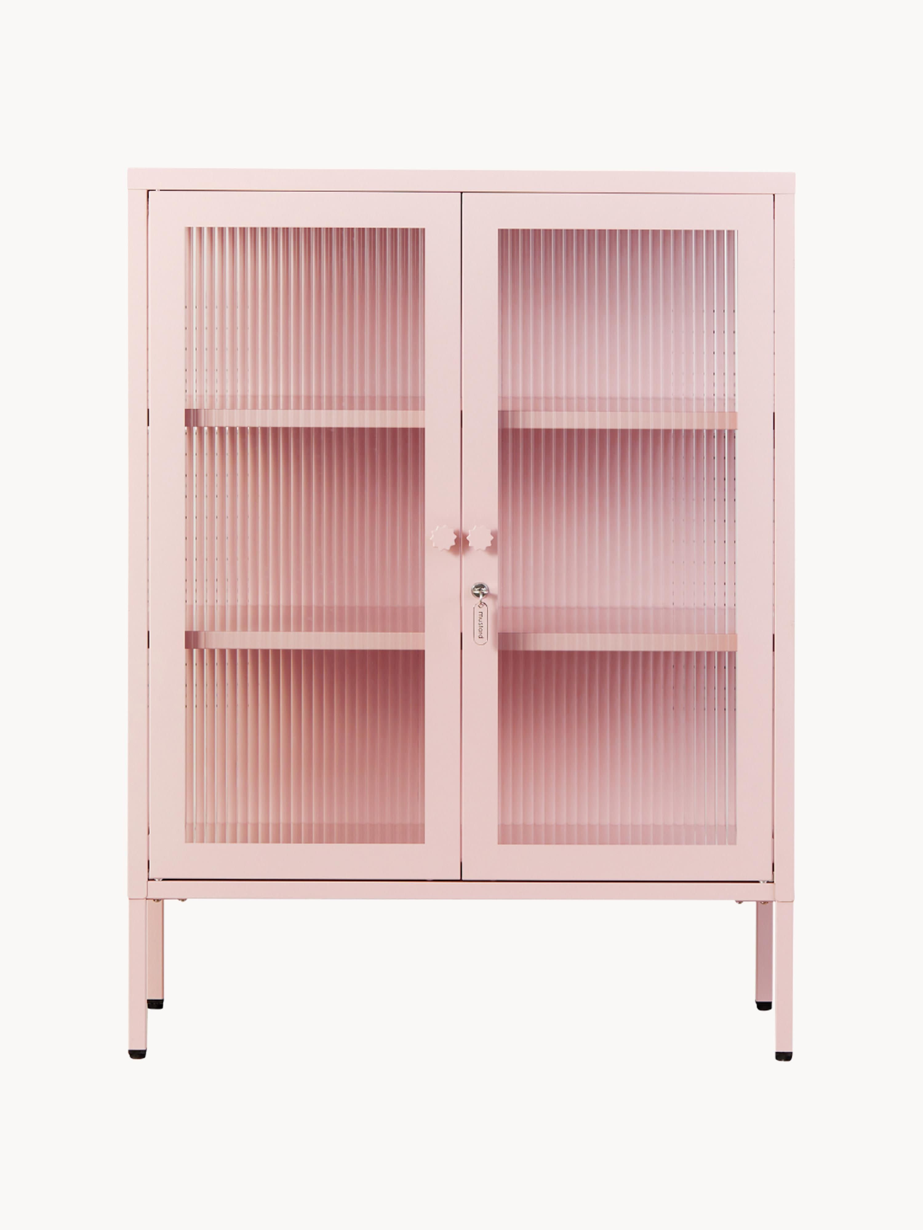 Mixer Metal Display Cabinet The with Ribbed Glass