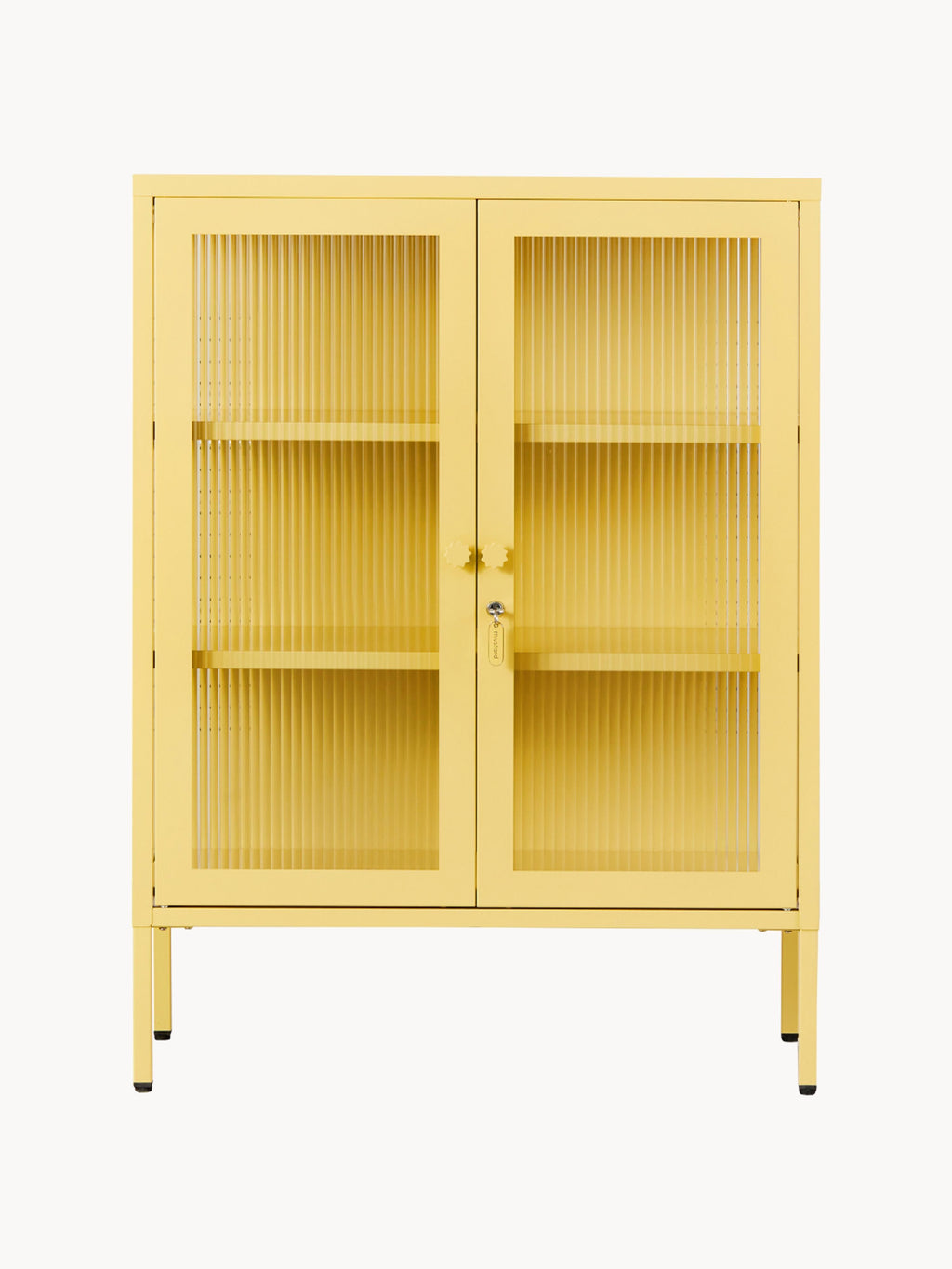 Mixer Metal Display Cabinet The with Ribbed Glass