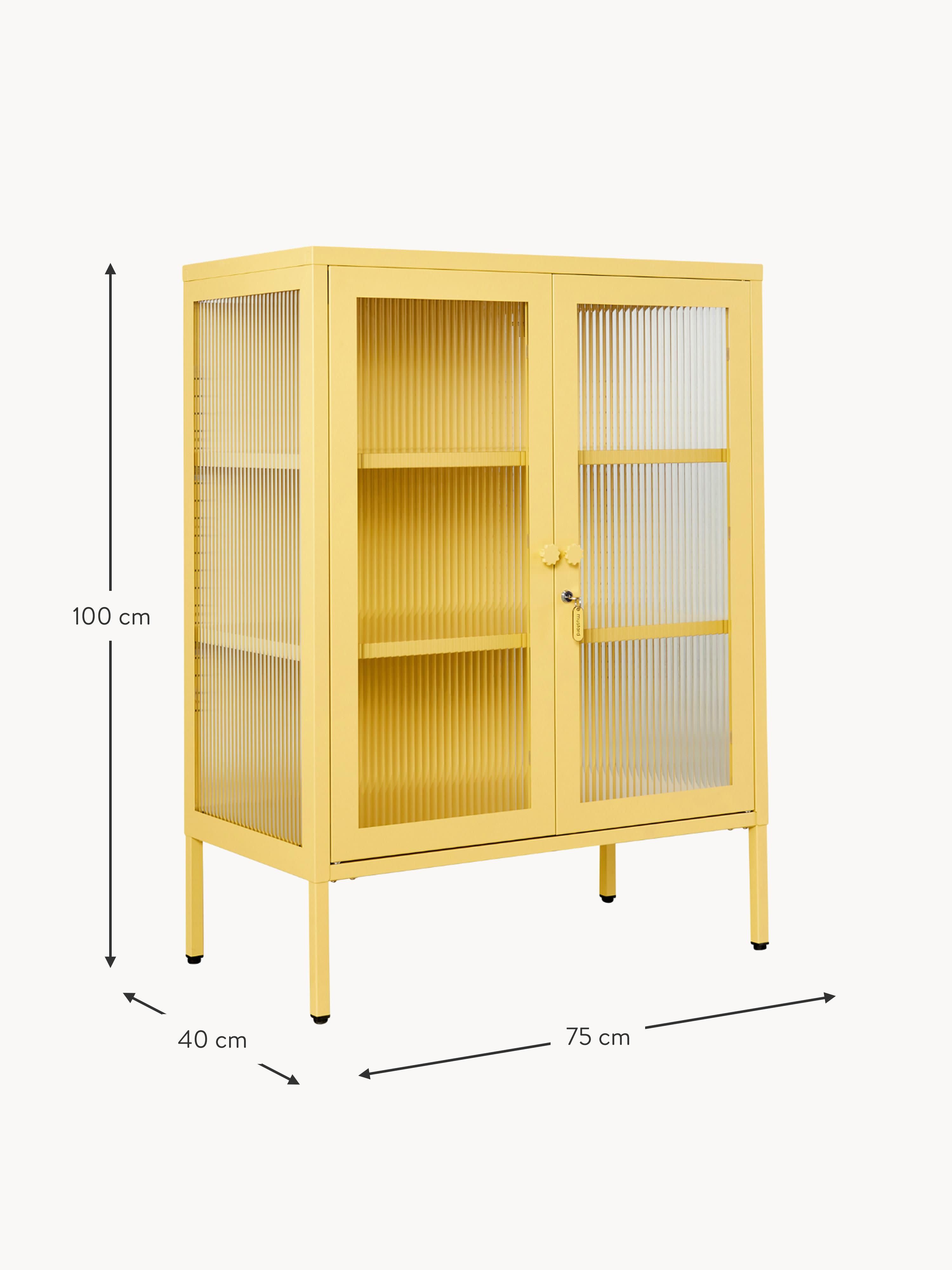 Mixer Metal Display Cabinet The with Ribbed Glass