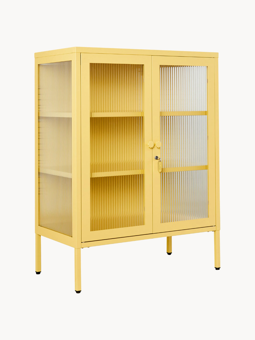 Gallery image 1 - Metal Display Cabinet The Mixer with Ribbed Glass
