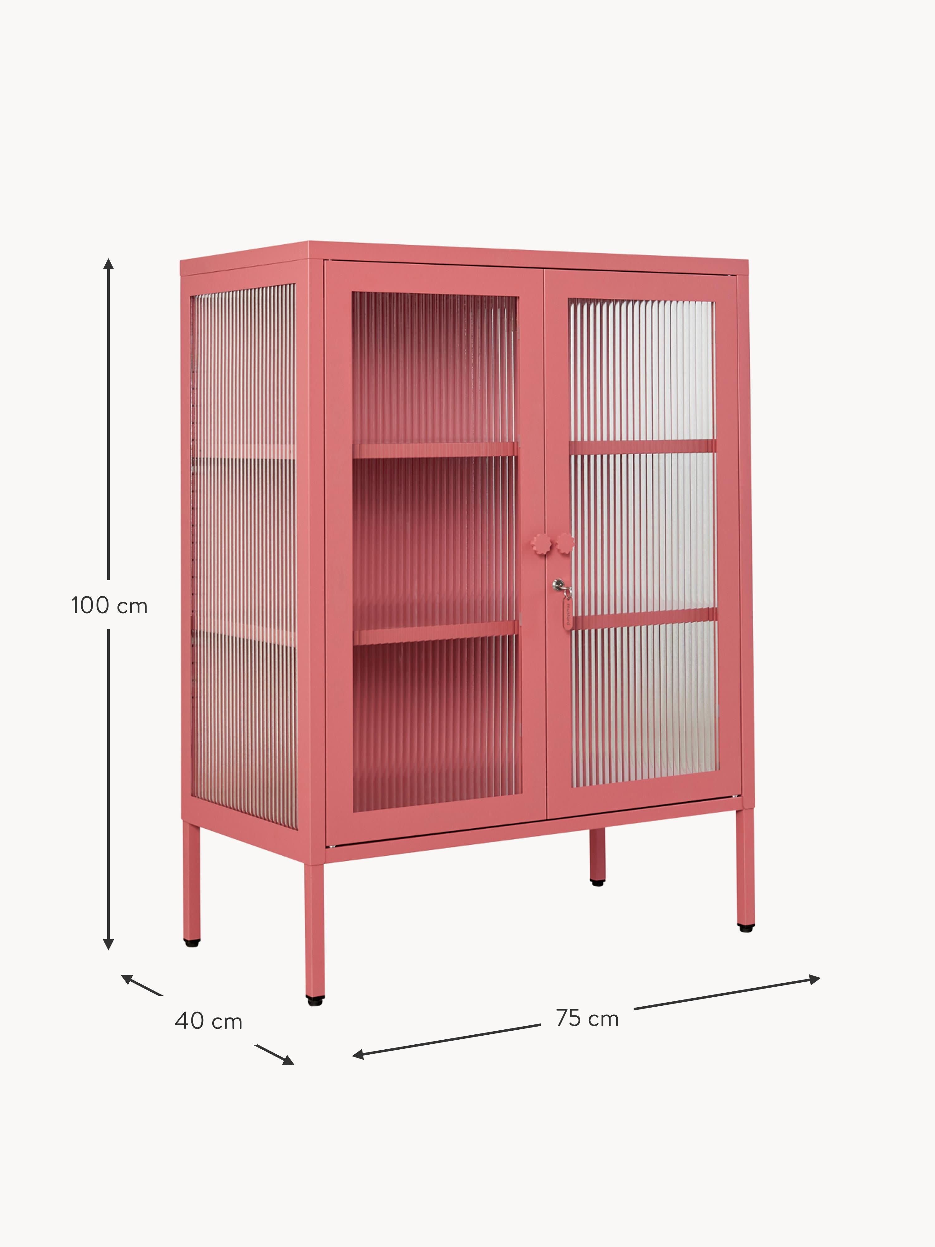 Mixer Metal Display Cabinet The with Ribbed Glass