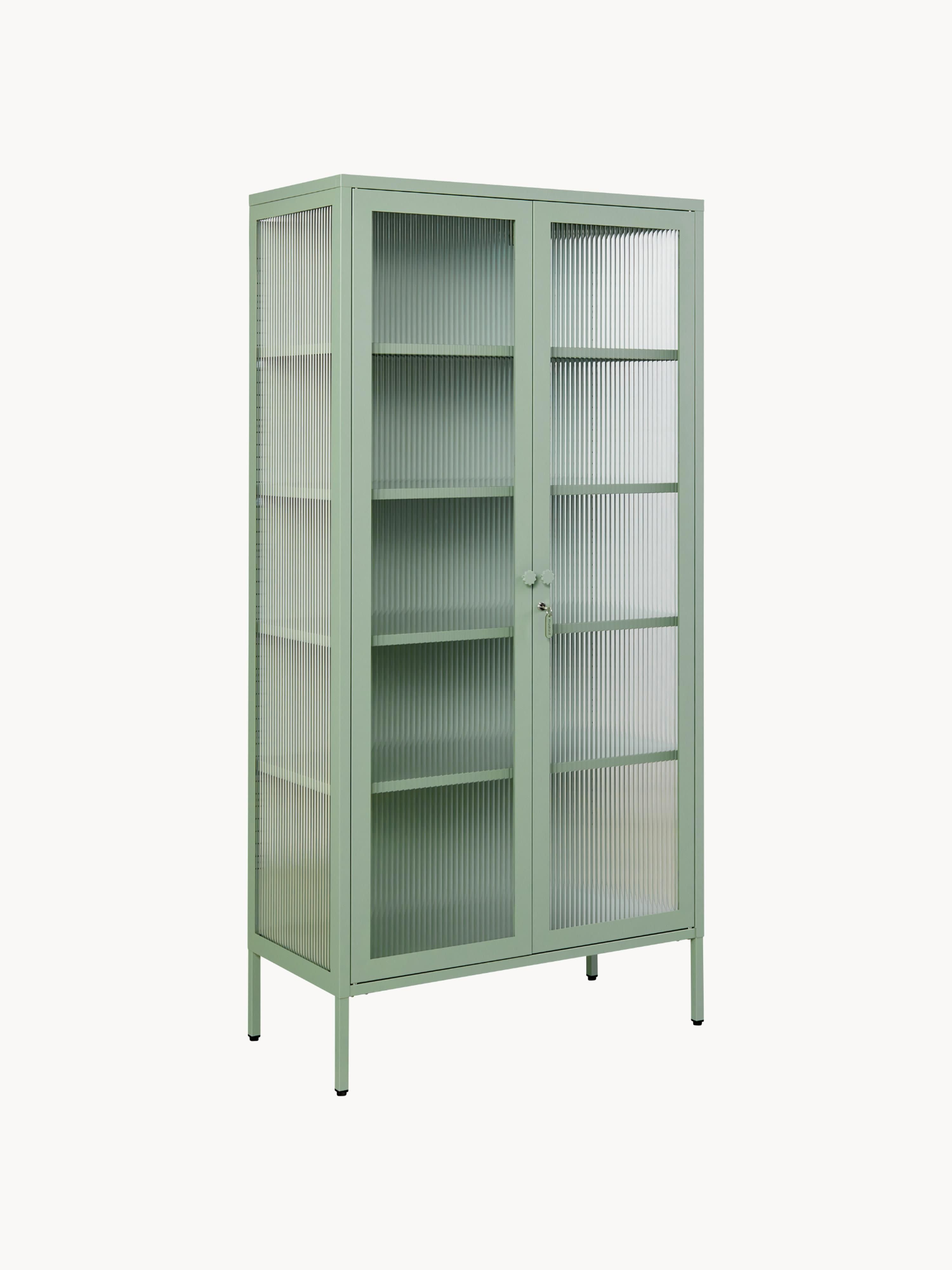 Gallery image 1 - Metal Display Cabinet The Collector with Ribbed Glass