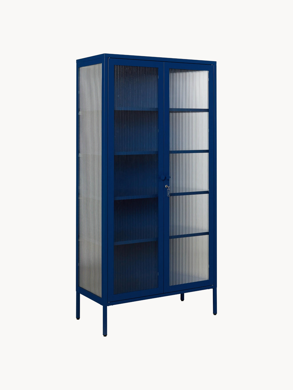 Gallery image 1 - Metal Display Cabinet The Collector with Ribbed Glass