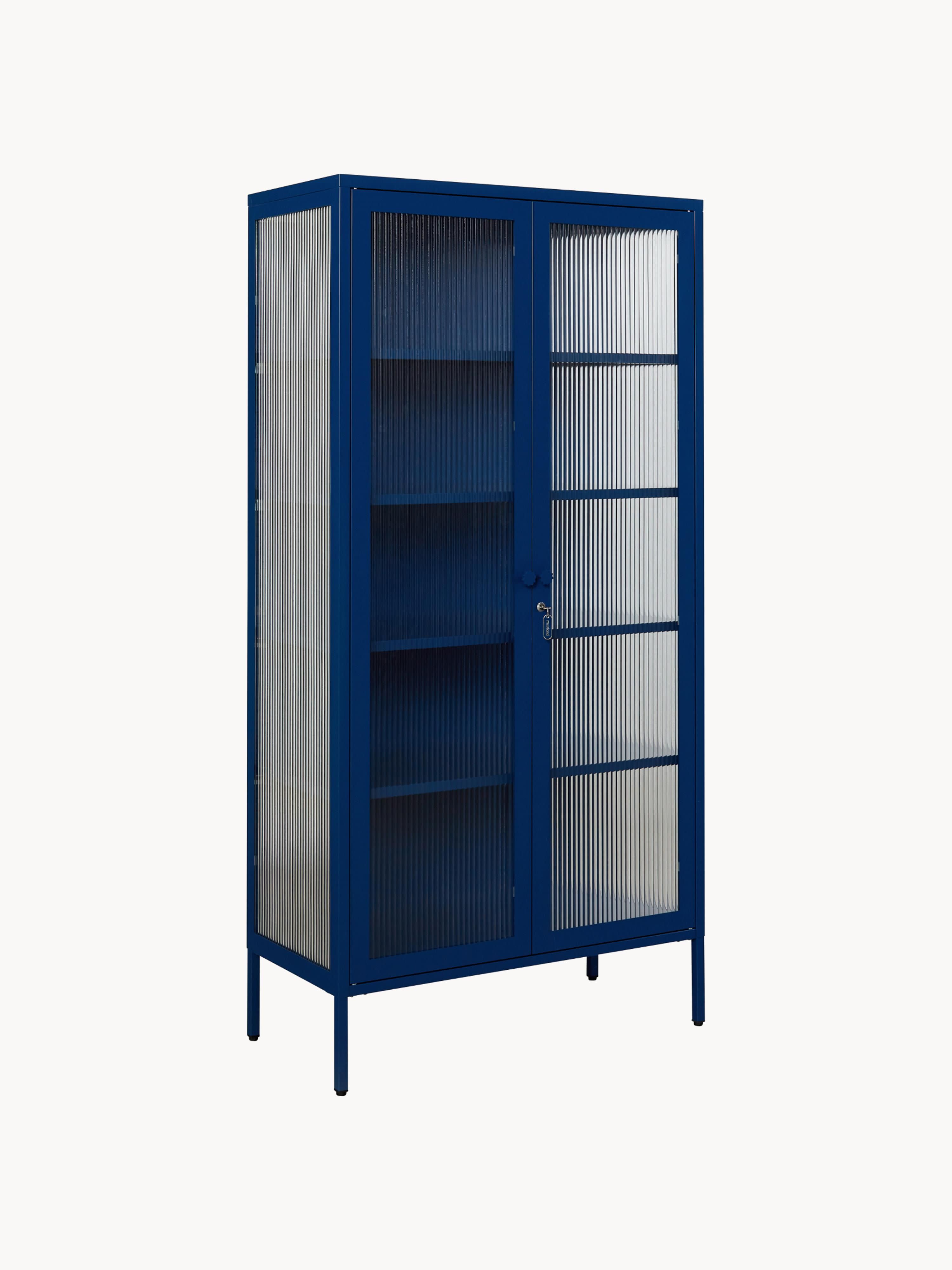 Gallery image 1 - Metal Display Cabinet The Collector with Ribbed Glass