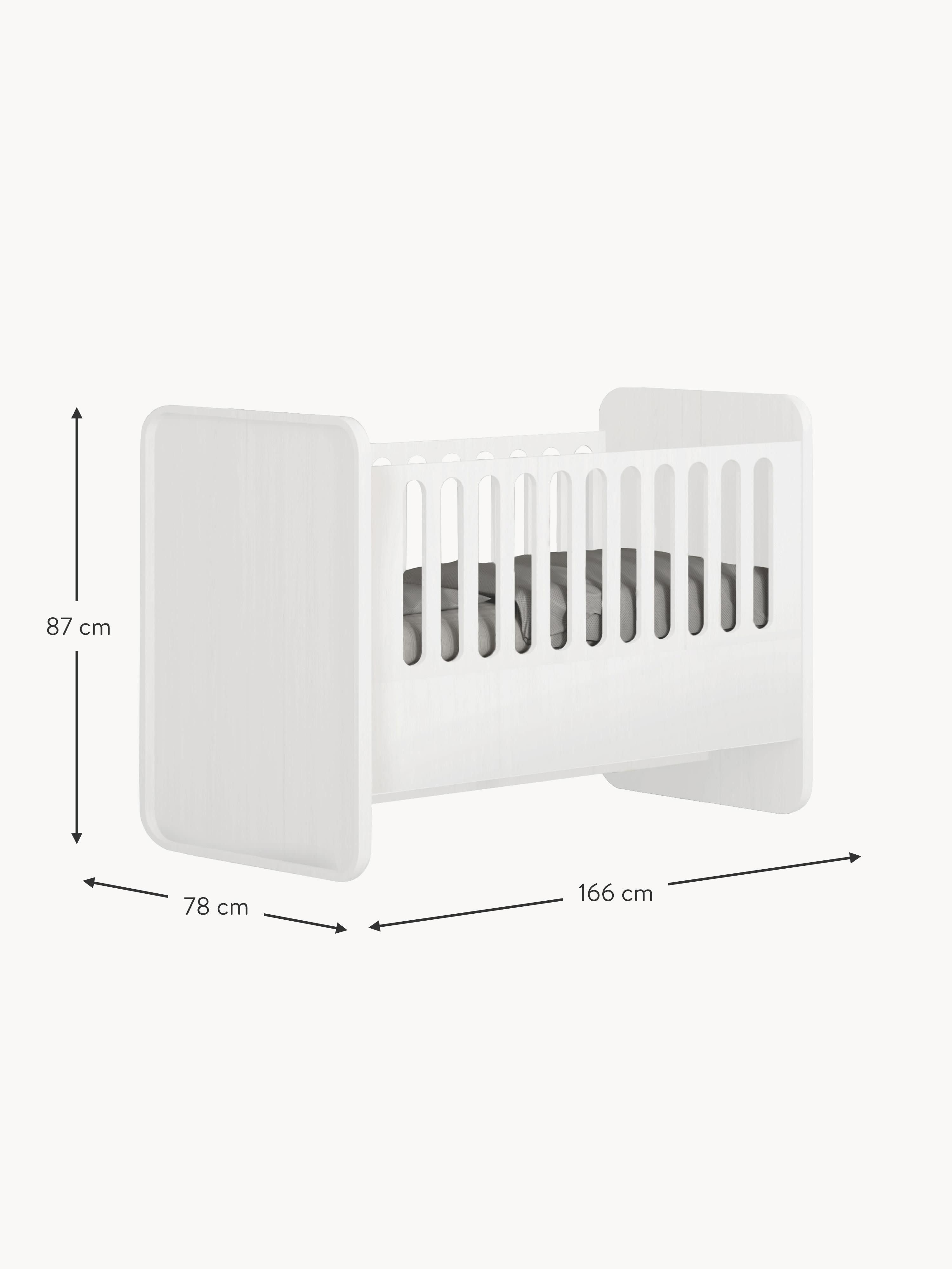 Baby Bed with Extension to Kids Bed, 70 x 120/160 cm