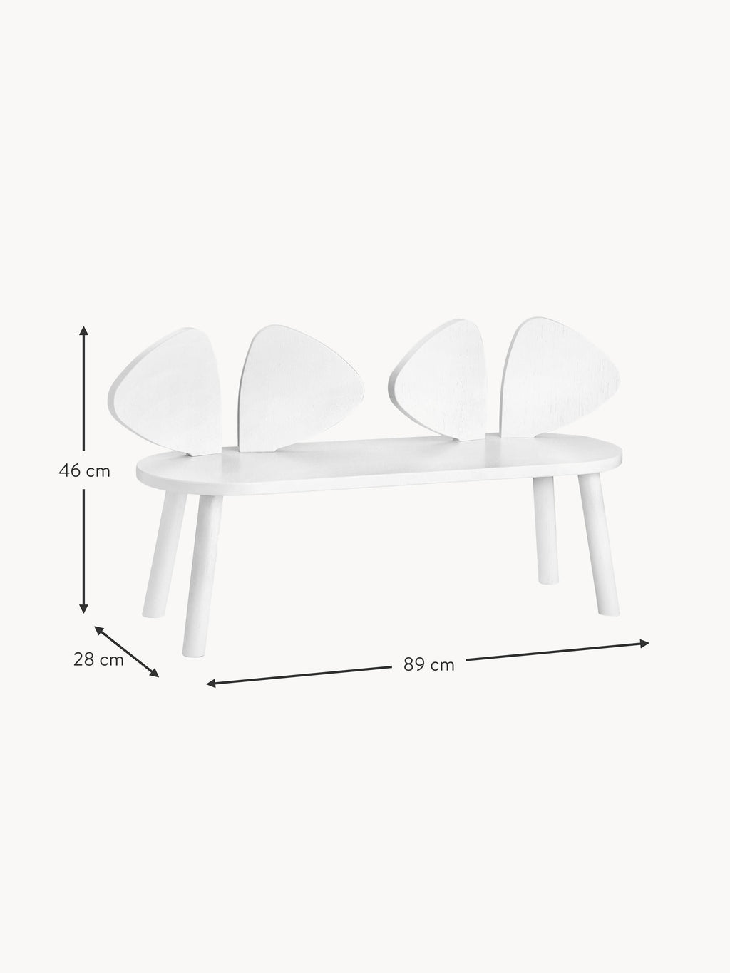 Mouse Kids Wooden Bench