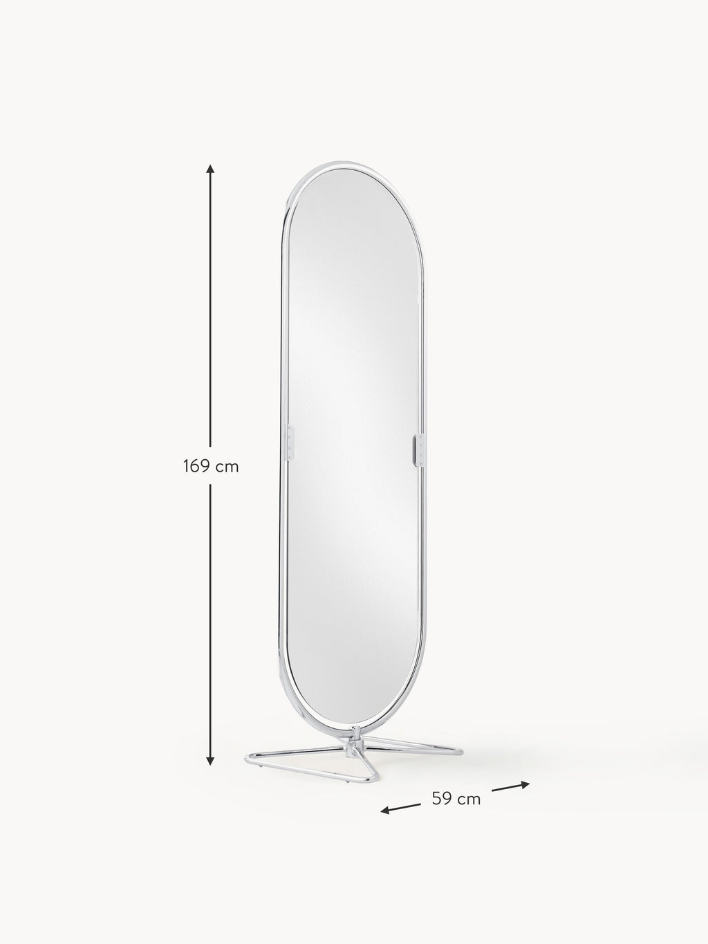 Oval Full-Length Standing Mirror System 1-2-3