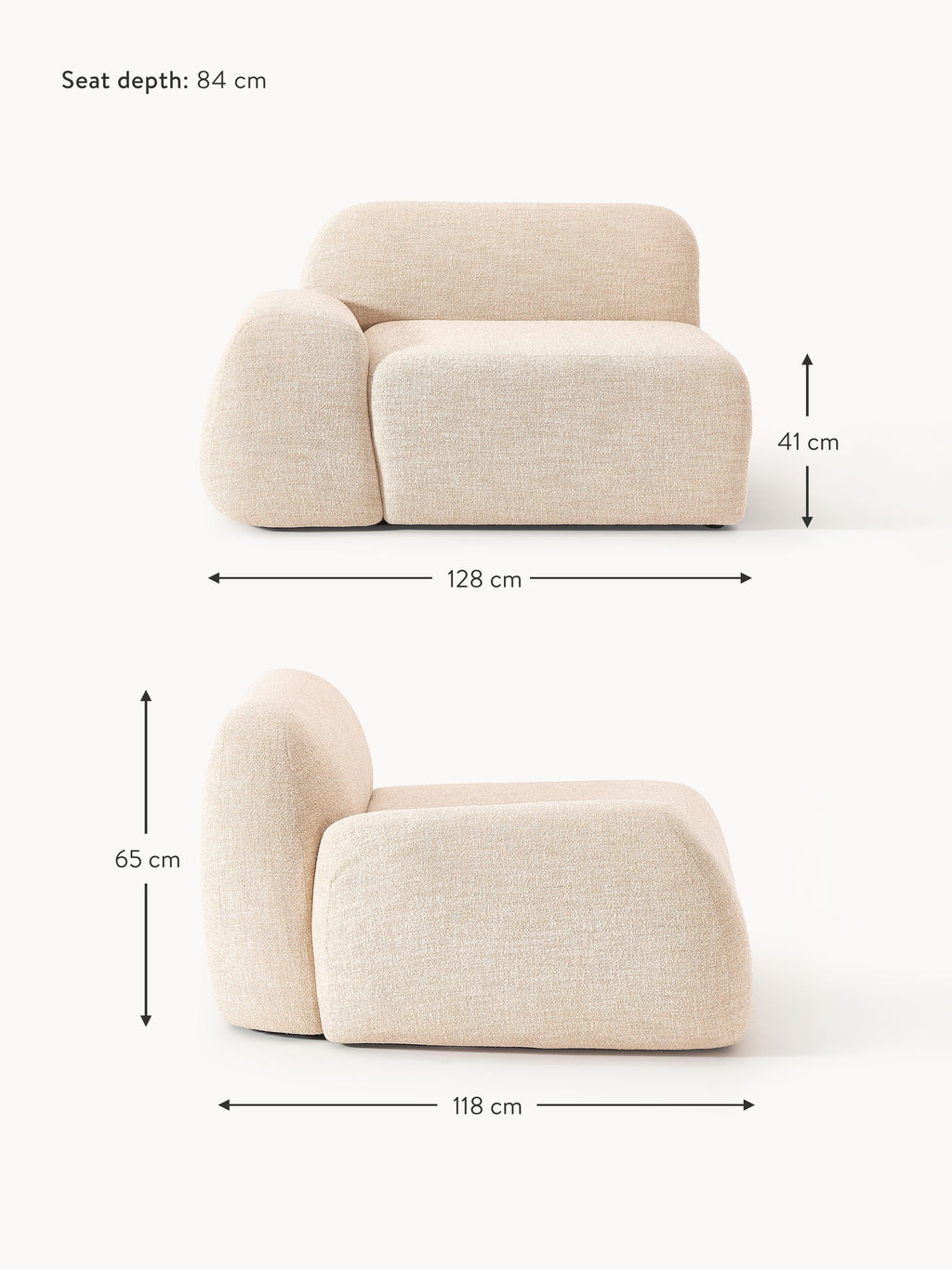 Wolke Bouclé Corner Module