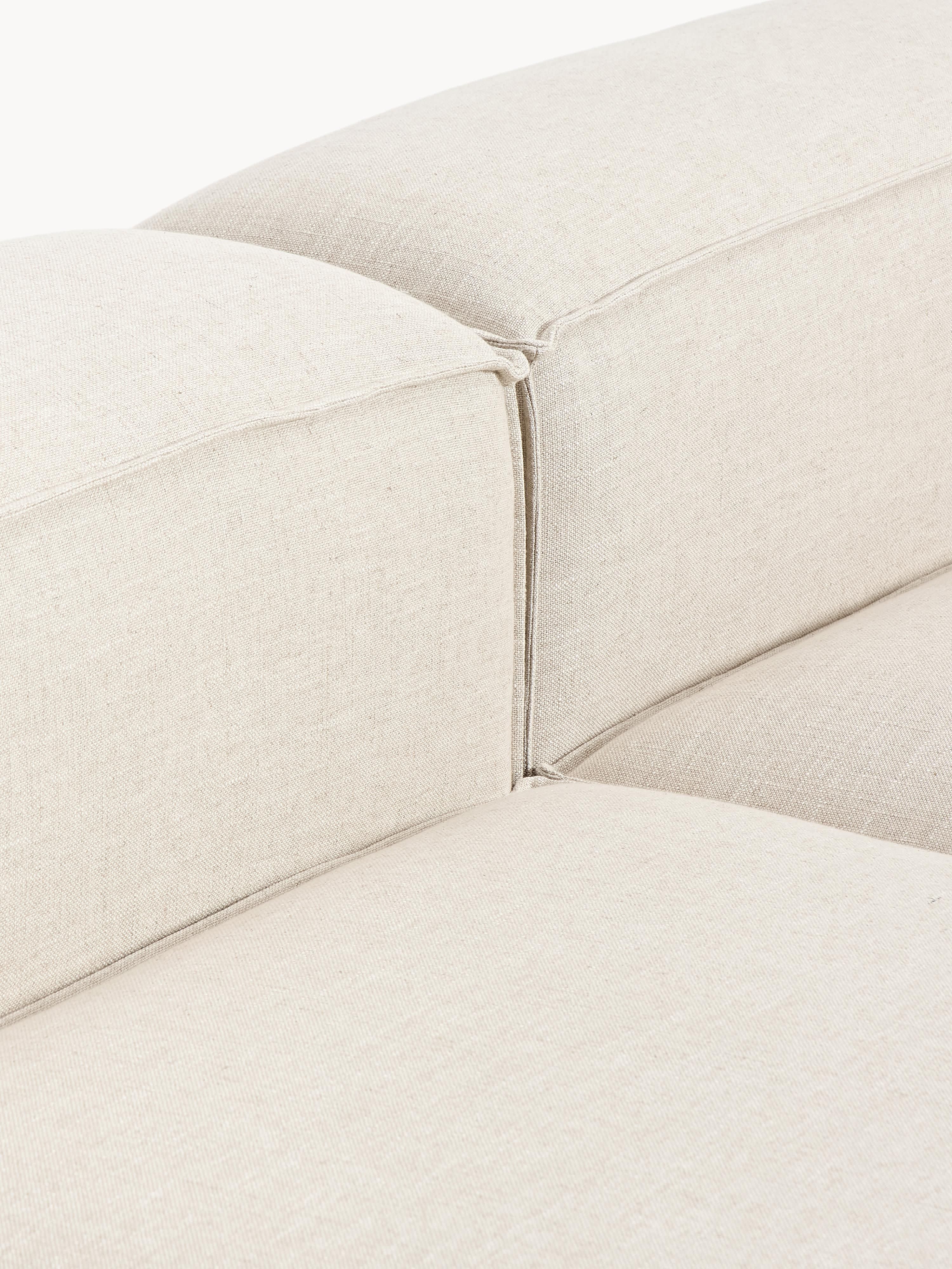 Lennon XL Linen Blend Modular Ottoman