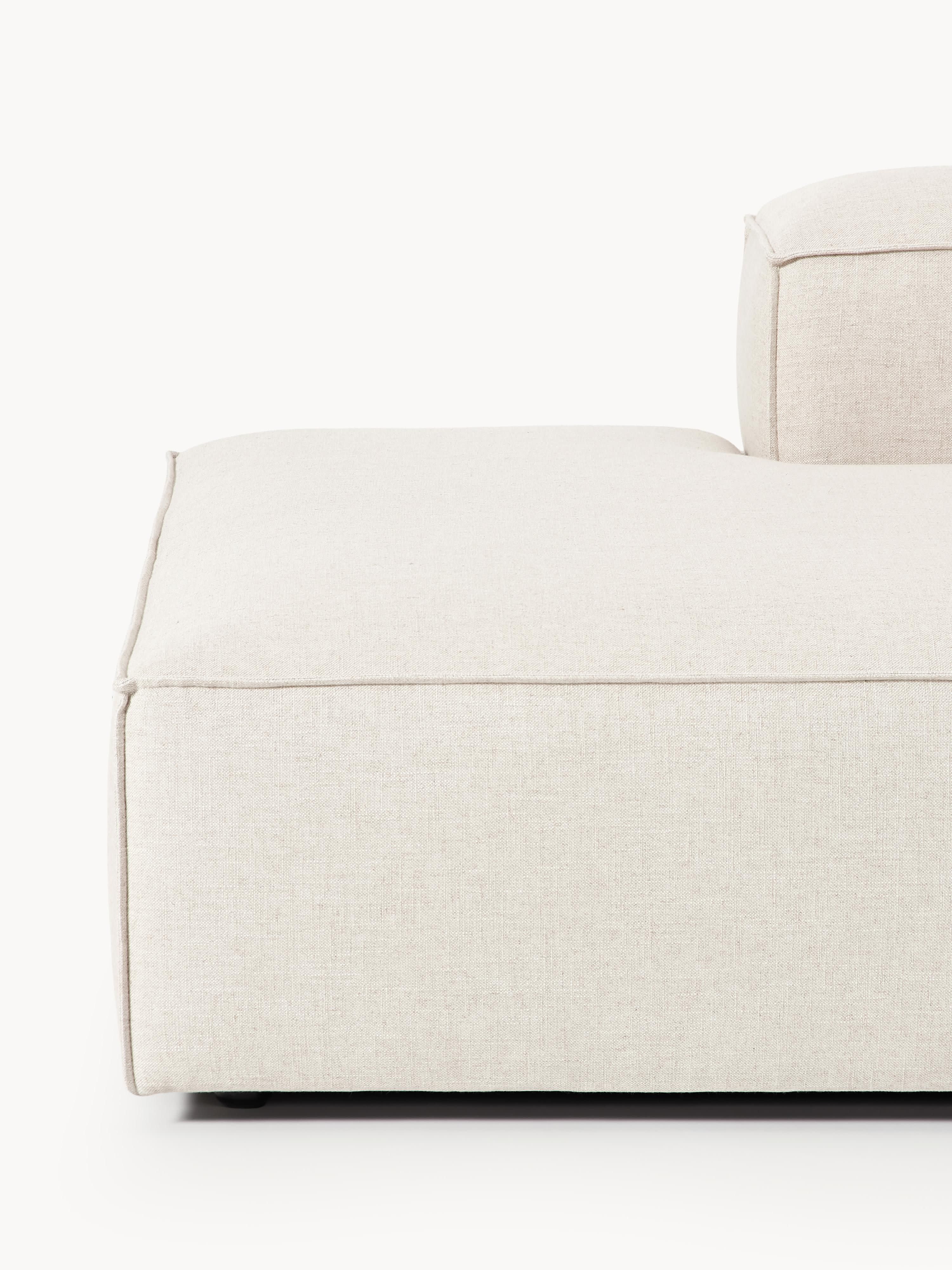 Lennon XL Linen Blend Modular Ottoman