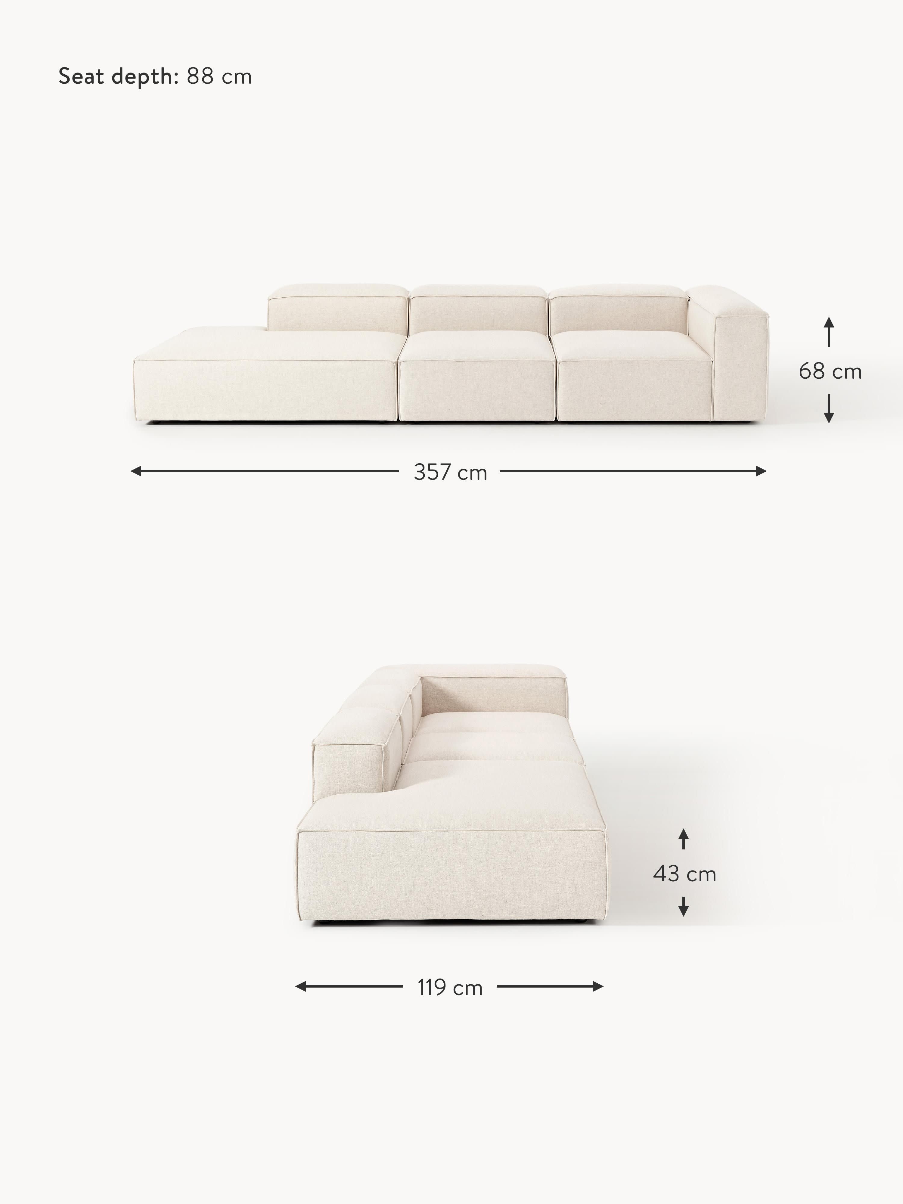 Lennon XL Linen Blend Modular Ottoman