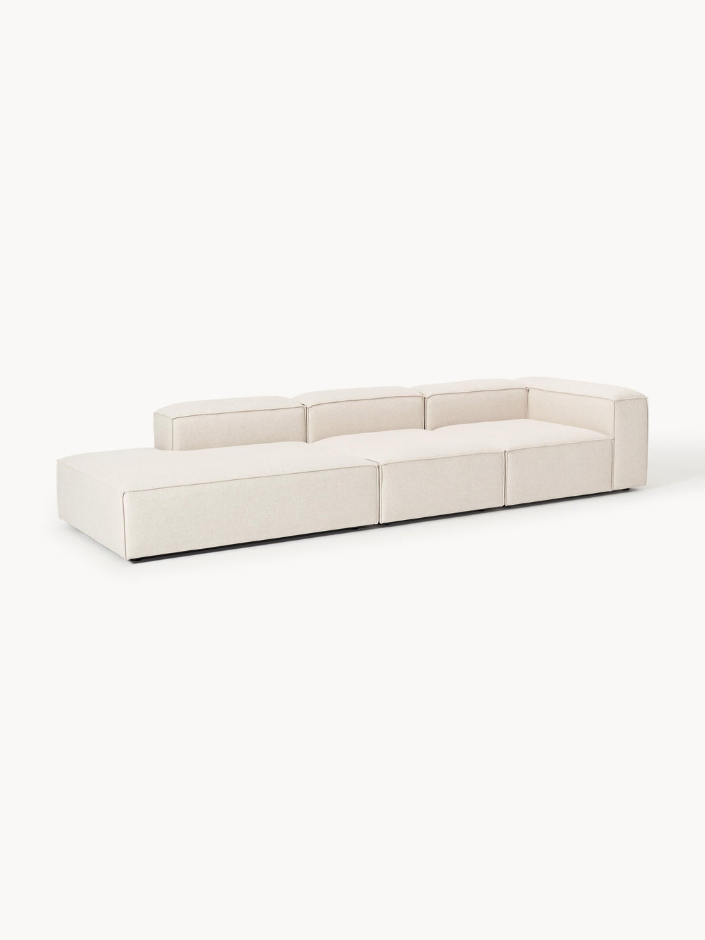 Lennon XL Linen Blend Modular Ottoman