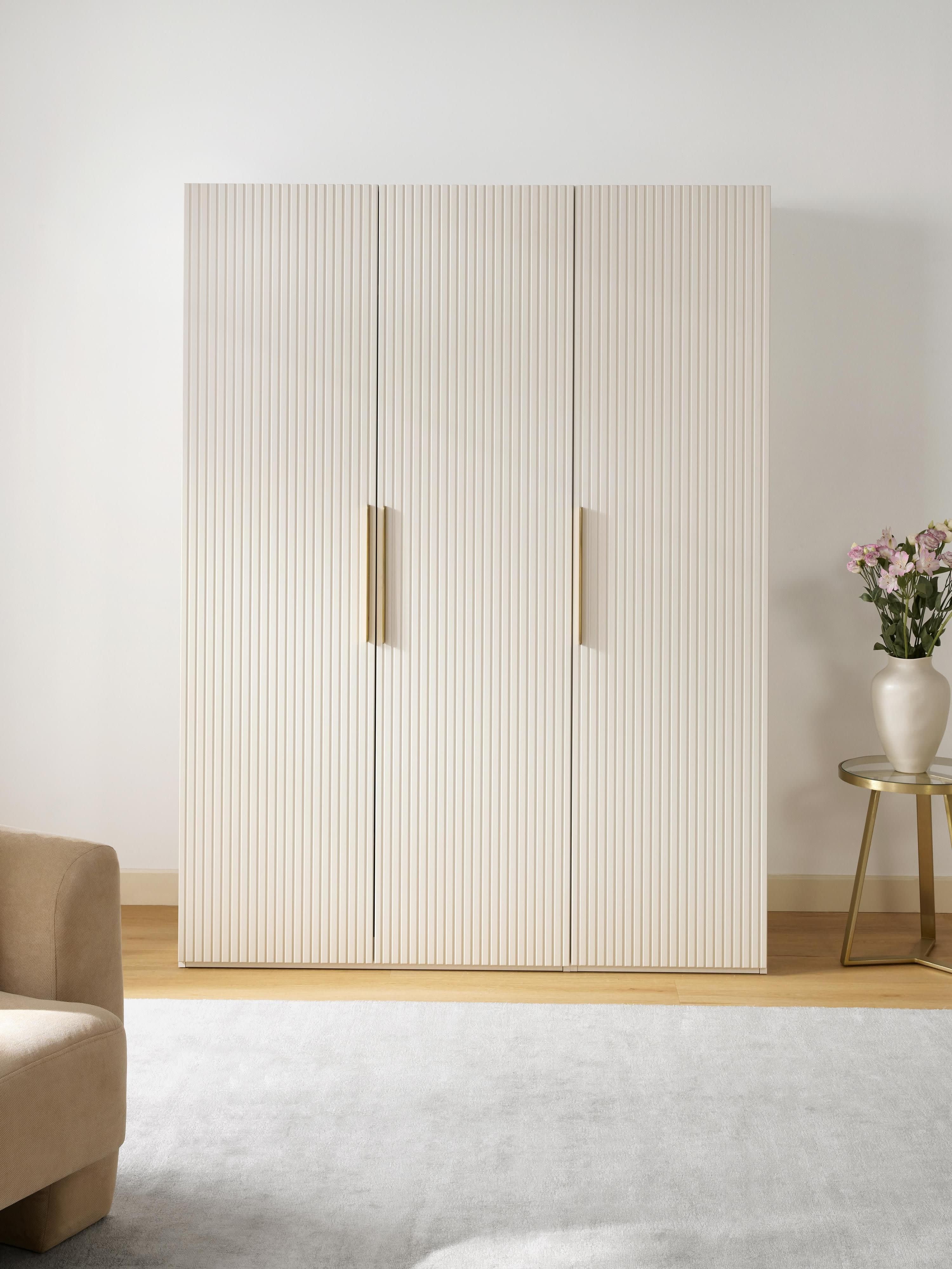 Simone Modular Revolving Door Wardrobe, 150 cm Wide, in various sizes