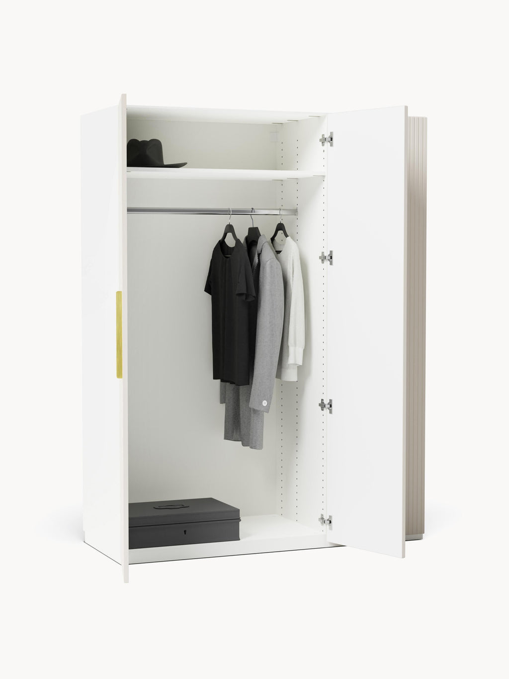 Simone Modular Revolving Door Wardrobe, 150 cm Wide, in various sizes