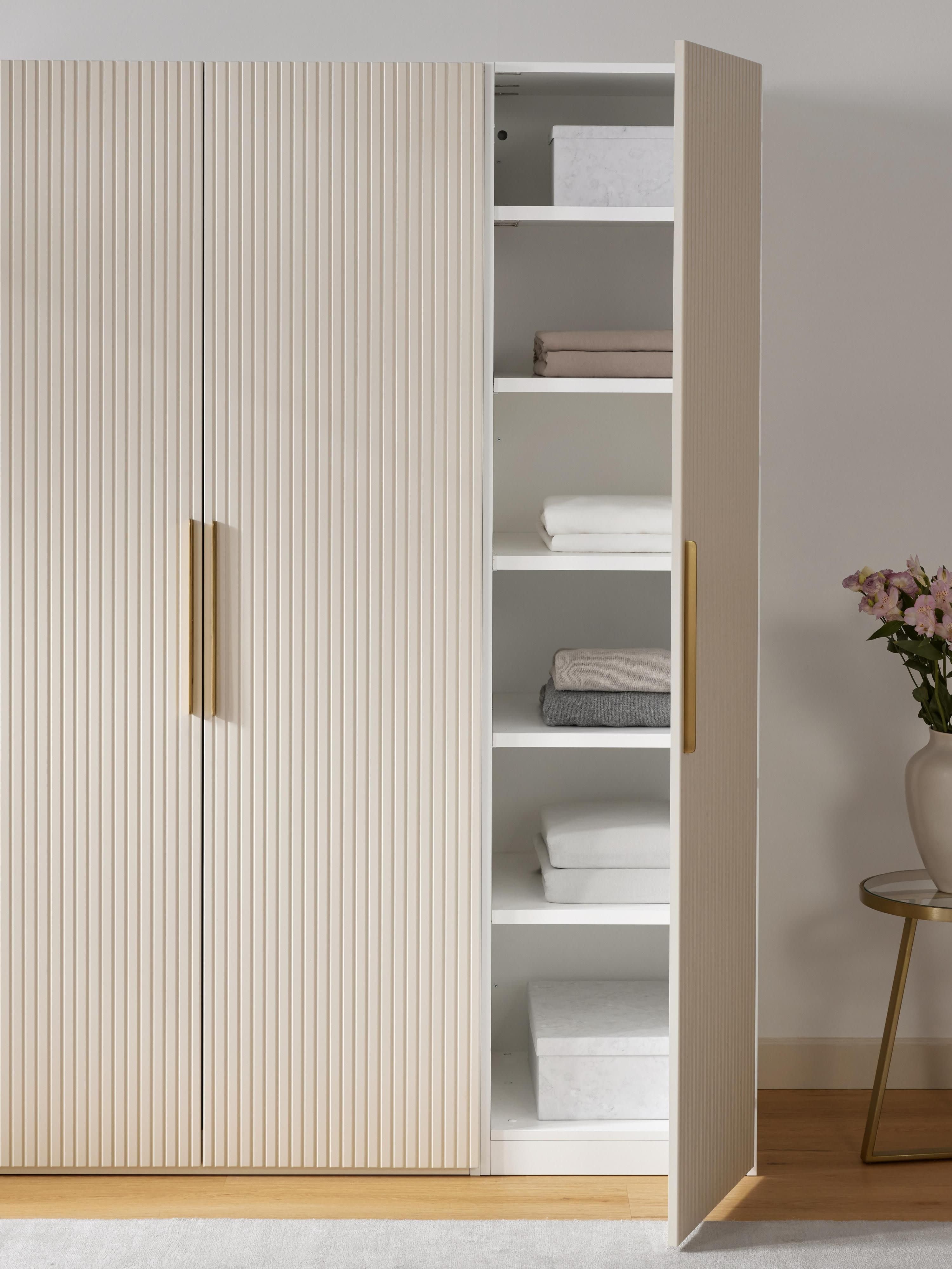 Simone Modular Revolving Door Wardrobe, 150 cm Wide, in various sizes