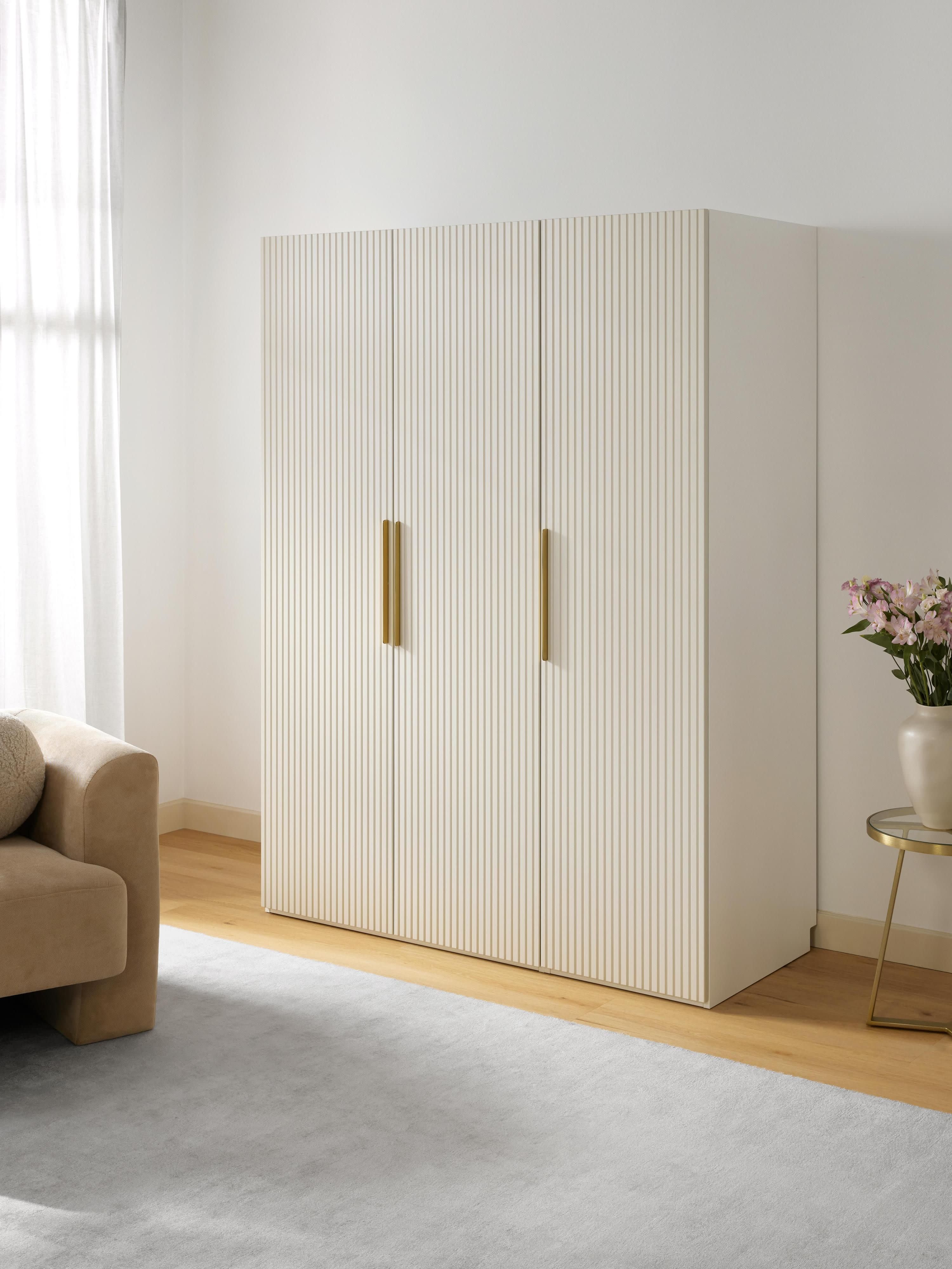 Simone Modular Revolving Door Wardrobe, 150 cm Wide, in various sizes