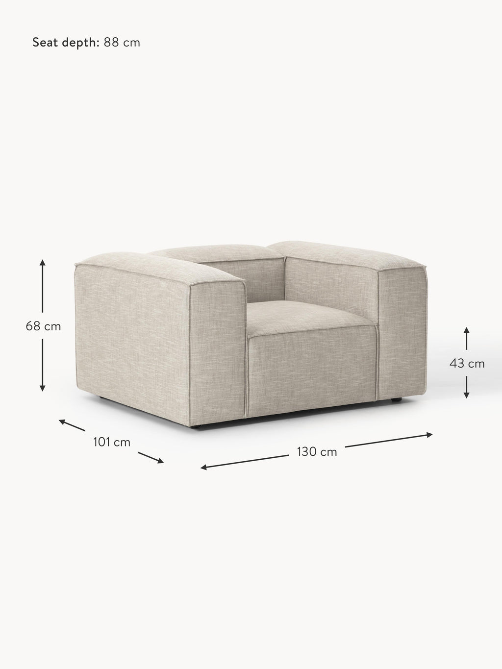 Lennon Linen Blend Armchair